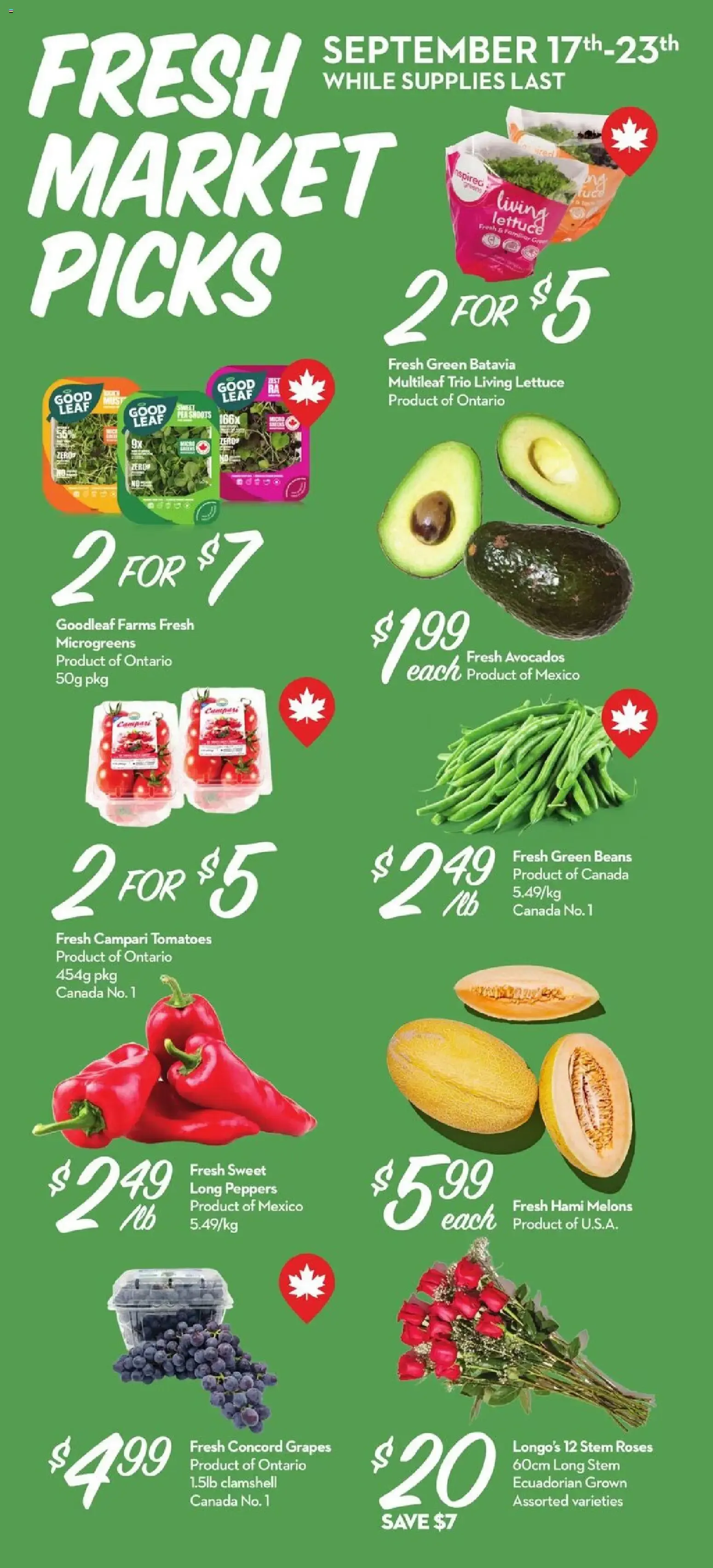 Longo's weekly flyer / circulaire from Sep 17, 2026 > weekly specials & deals from September 17 to September 23 2026 - flyer page 2