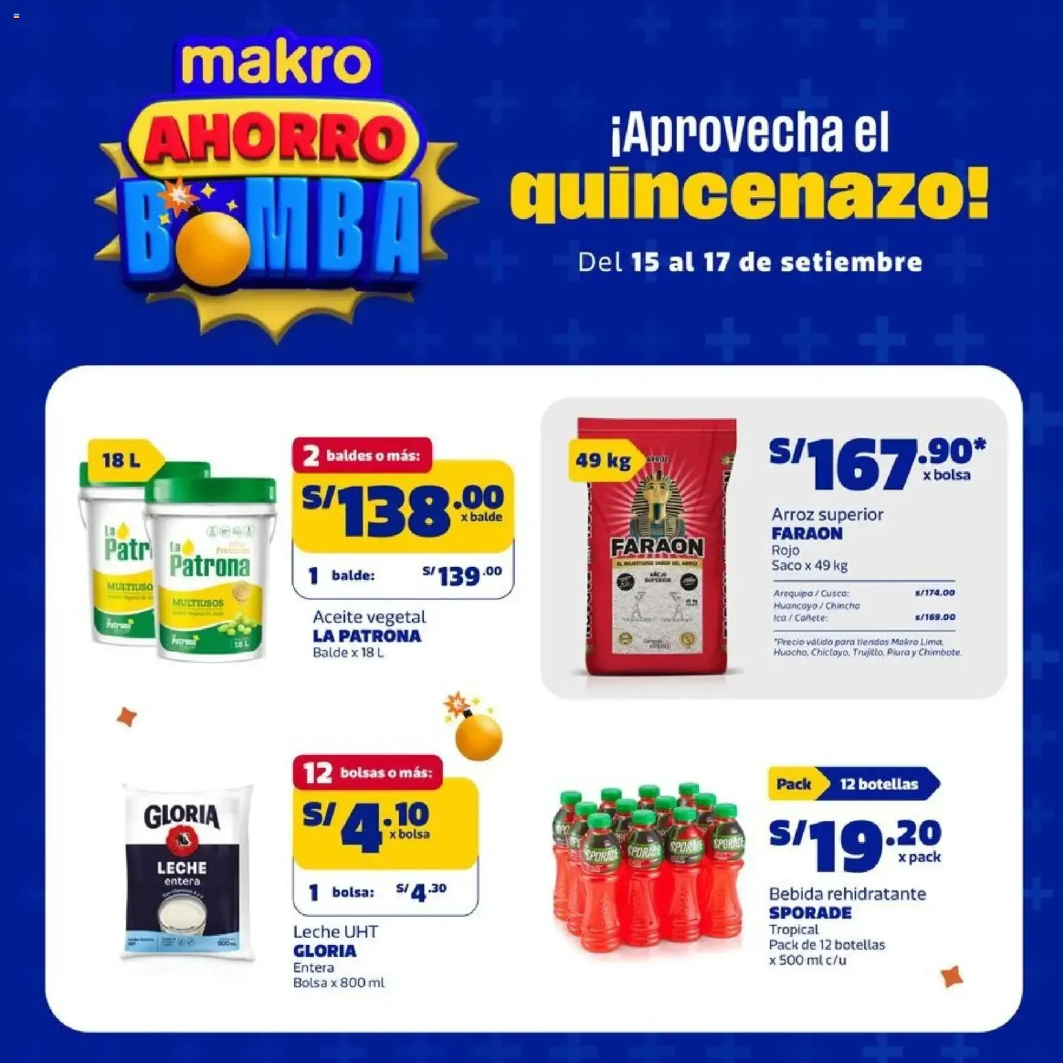 Catalogo de Makro Ahorro Bomba 15 de setiembre al 17 de setiembre 2026 - Pag 1