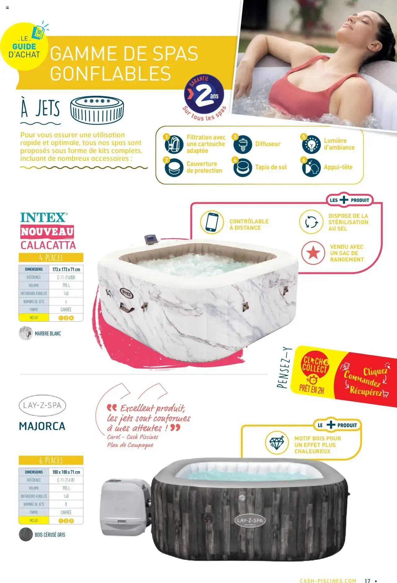 Cash Piscines Guide spas gonflables à partir du 01/03/2024 - promo en ligne du 1 mars au 30 septembre 2026 - Catalogue page 17