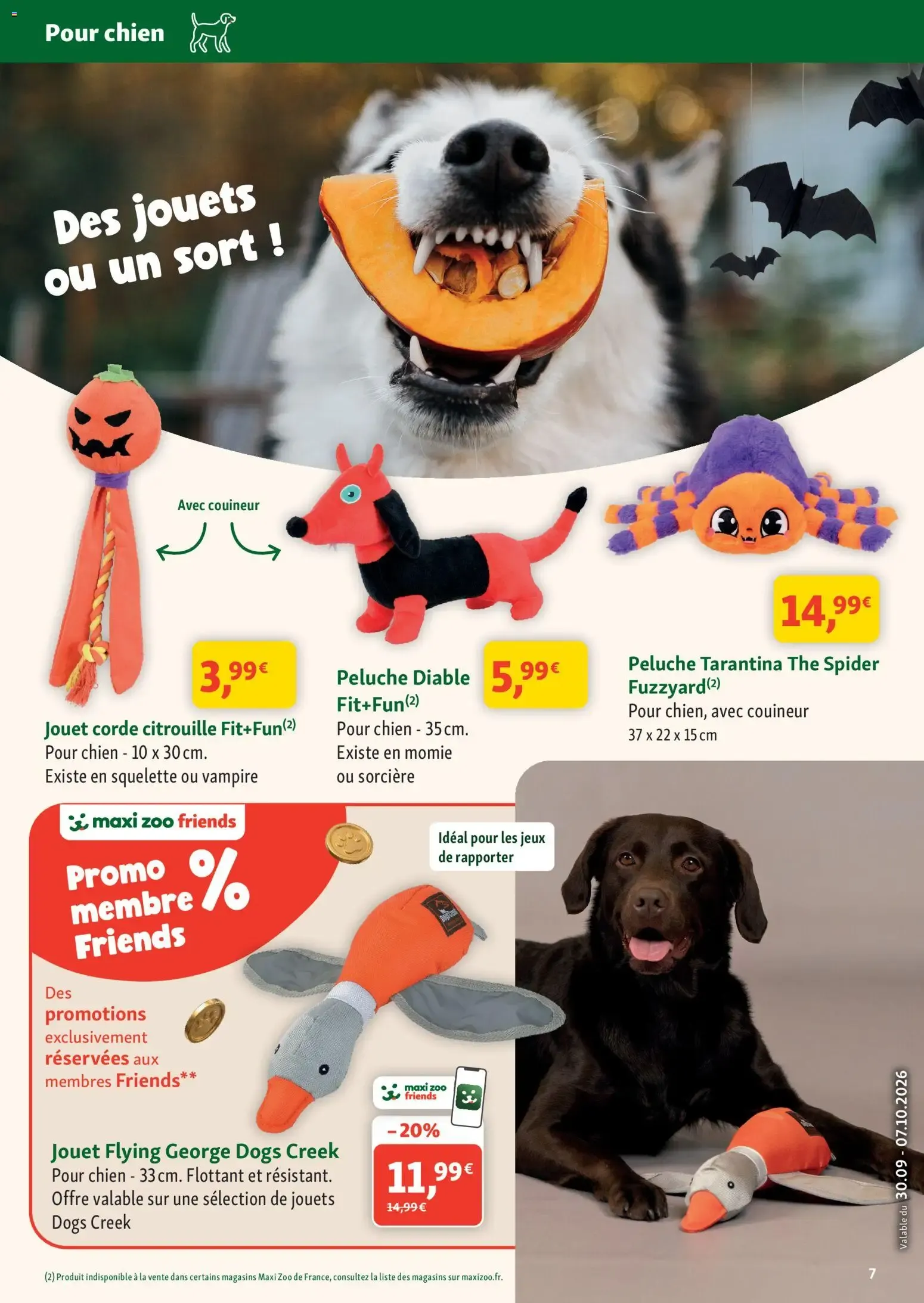 Maxi ZOO catalogue 30/09/2026 - nouveau prospectus du 30 septembre au 7 octobre 2024 - Catalogue page 7