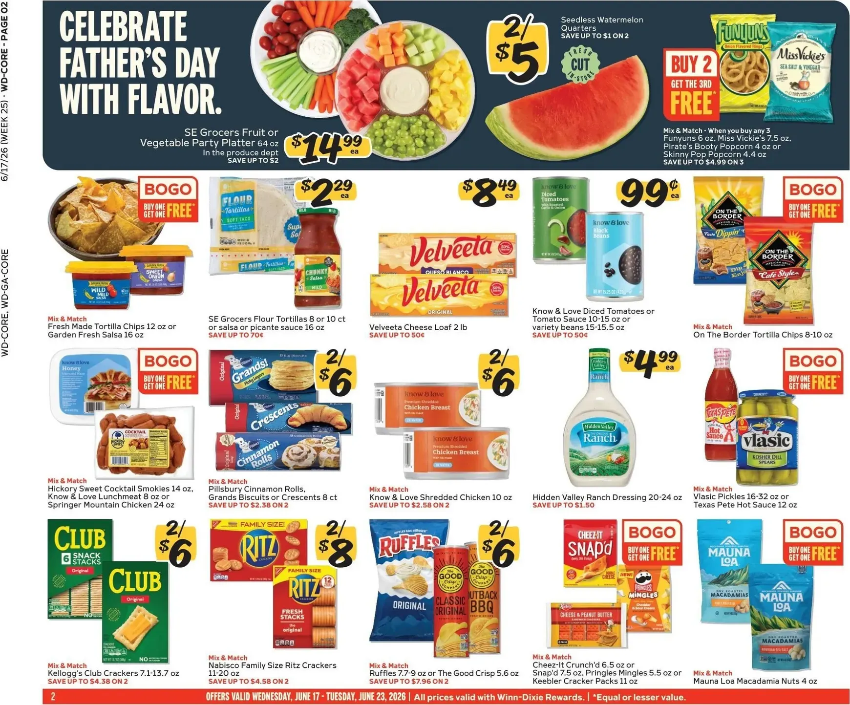 Weekly promotion Current Winn-Dixie leaflet valid from Wednesday 06/17/2026 to Tuesday 06/23/2026 spanning from June 17 to June 23 2026 - Page 2 for Catalogue 365