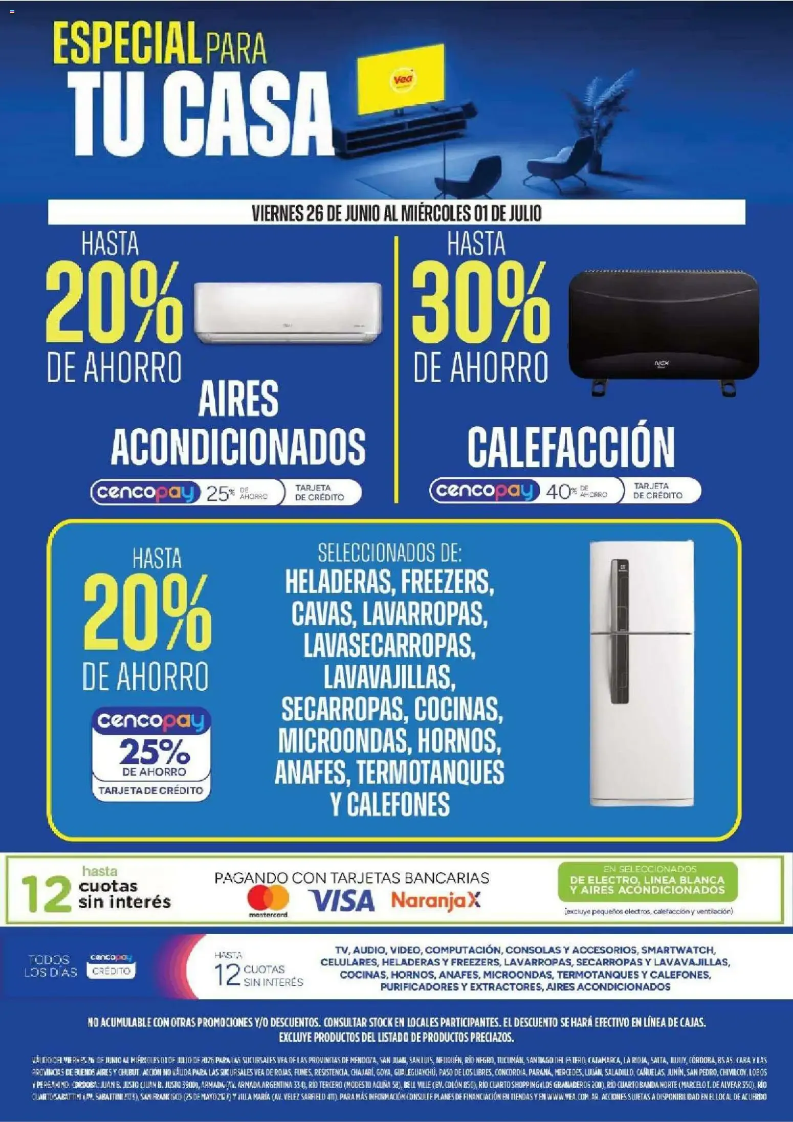 Ofertas de Vea - Especial para tu casa del 26/06/2026 - 01/07/2026 26 de junio al 1 de julio 2026 - Página 1 del catálogo