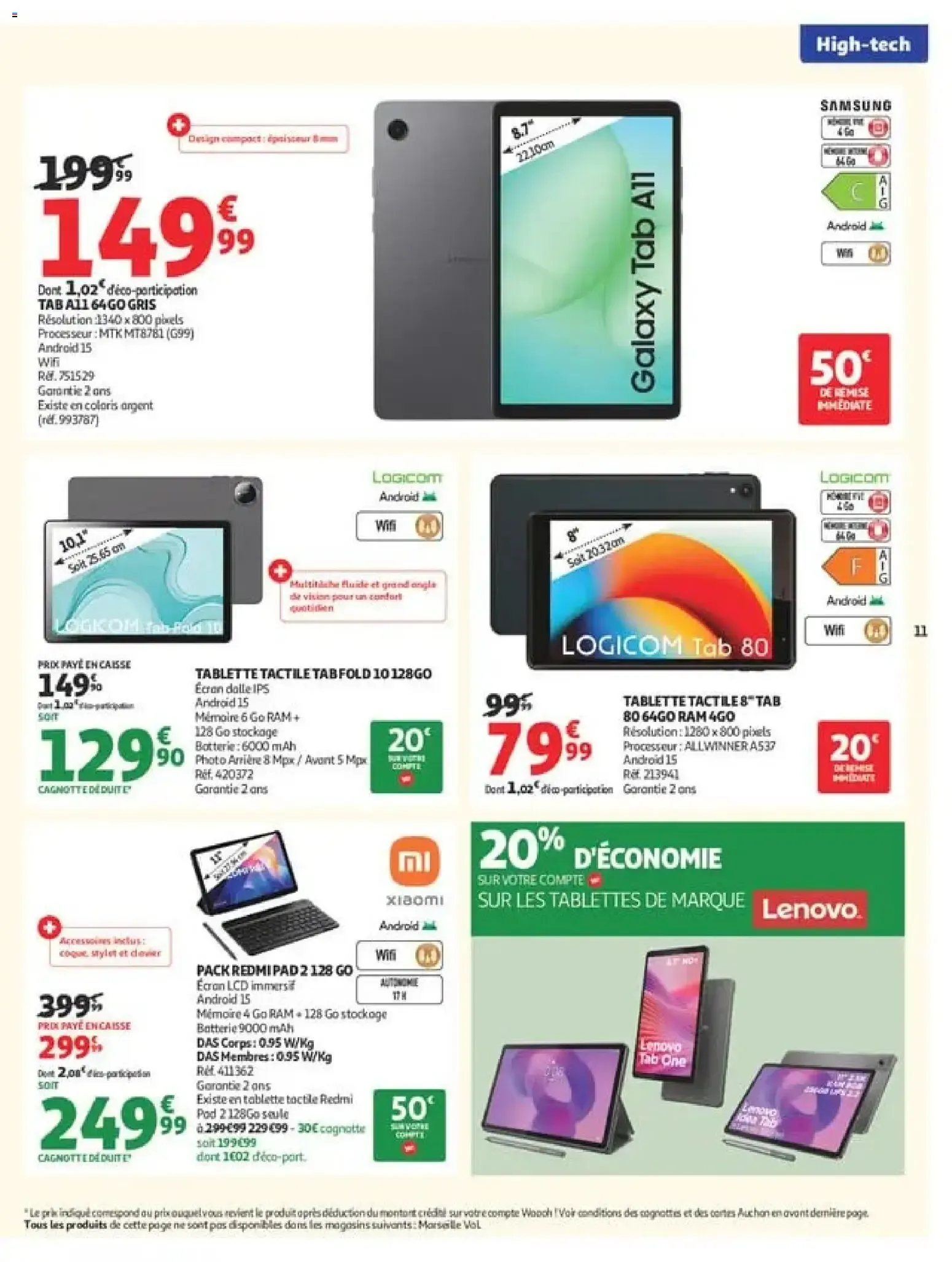 Auchan - Promos rentrée étudiants à partir du 18/08/2026 - promo en ligne du 18 août au 6 septembre 2026 - Catalogue page 11