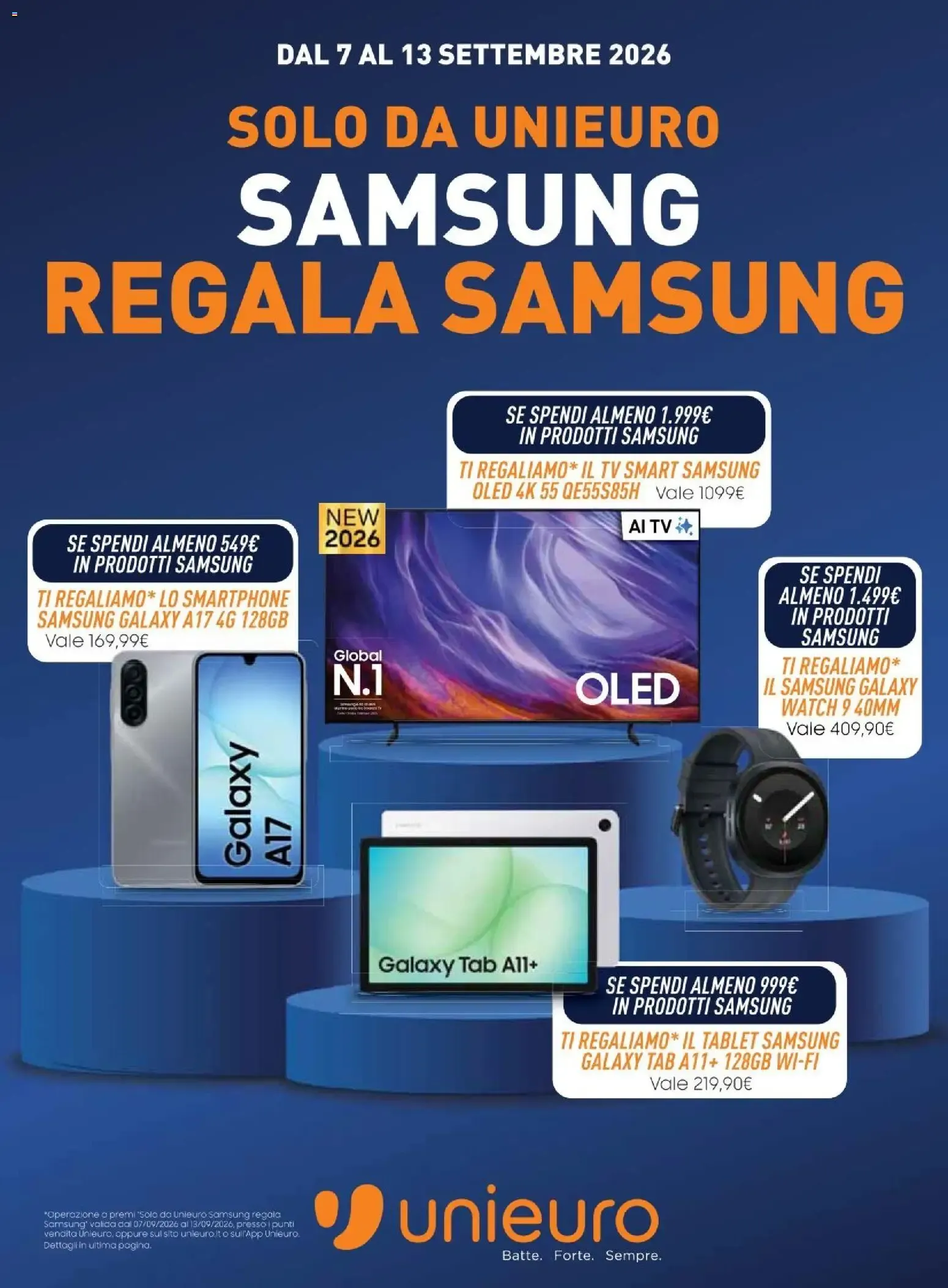 SAMSUNG REGALA SAMSUNG da 7 settembre a 13 settembre di 2026 - Pagina del volantino 1