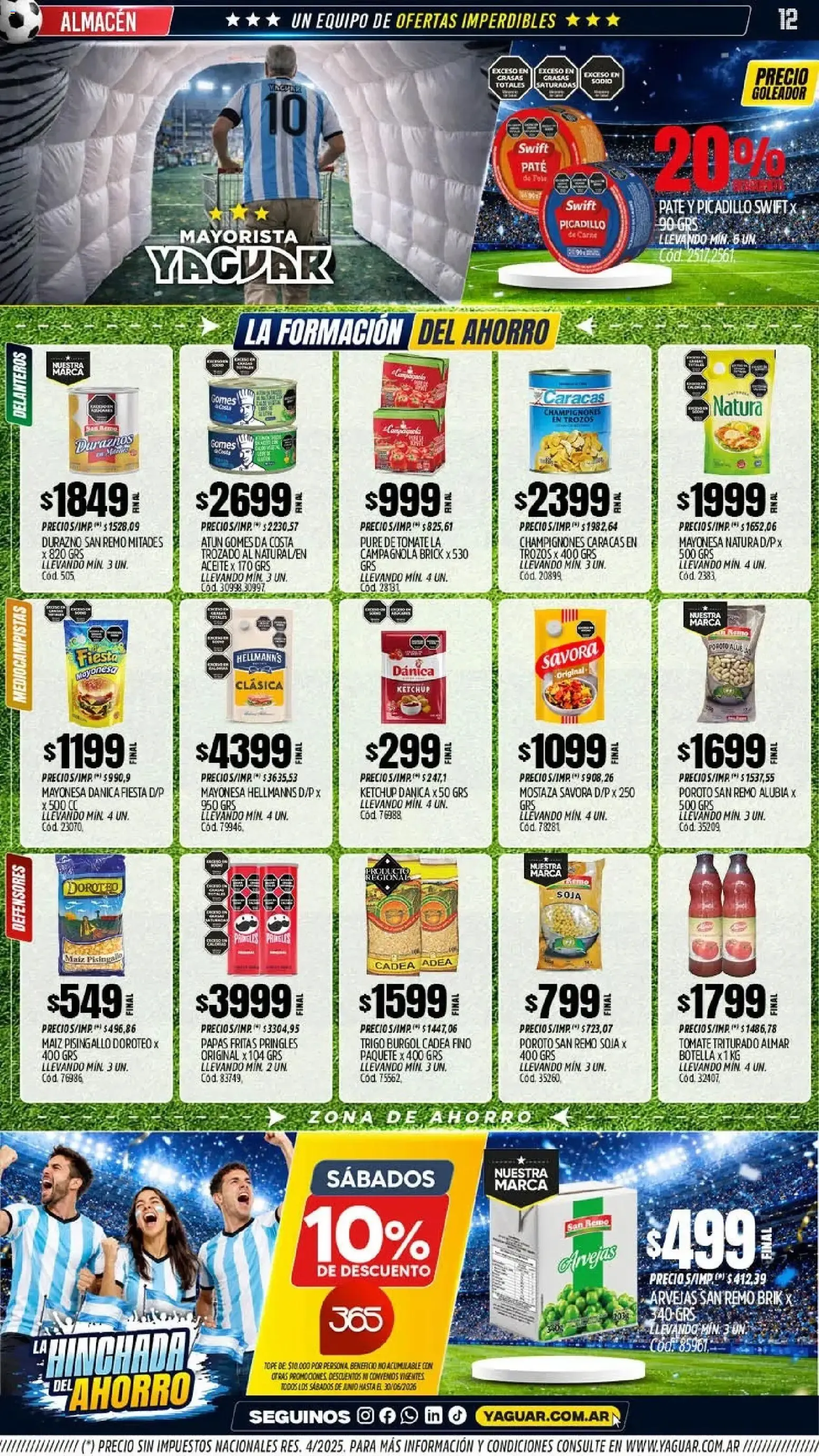 Ofertas de Mayorista Yaguar - La Hinchada del Ahorro 15 de junio al 20 de junio 2026 - Página 12 del catálogo