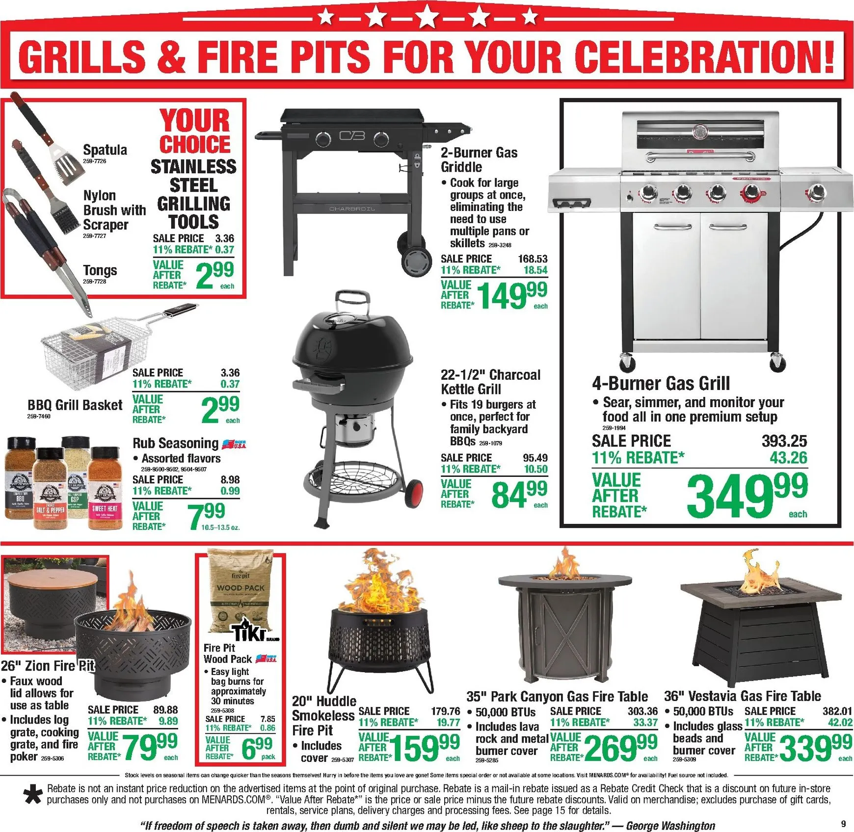 Weekly ad Current Menards - 11% Rebate Sale leaflet valid from Thursday 06/25/2026 to Sunday 07/05/2026 from June 25 to July 5 2026 - Page 15