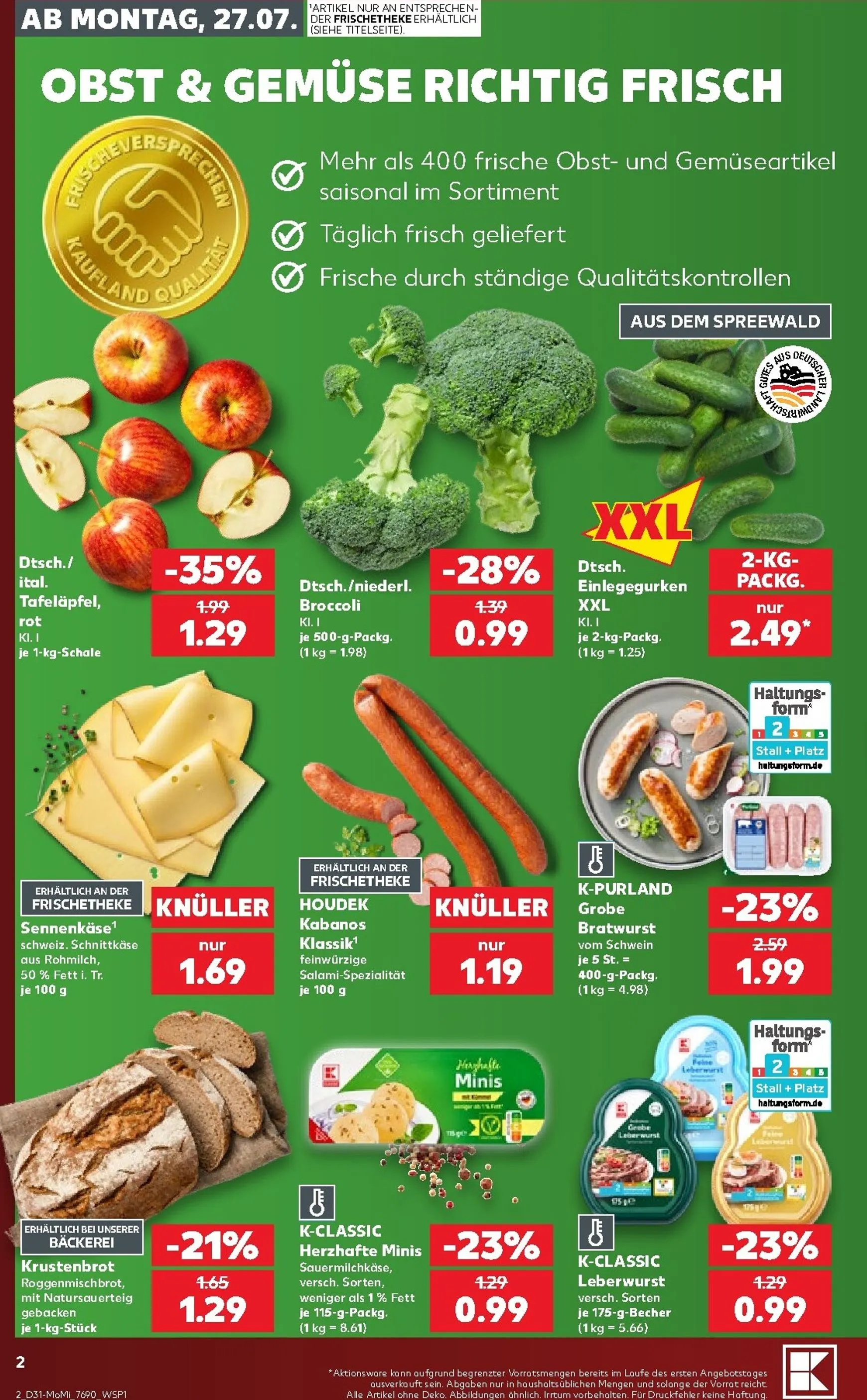 Kaufland: Richtig Sparen zum Wochenstart von 27. Juli bis 29. Juli 2026 - Prospekt seite 2