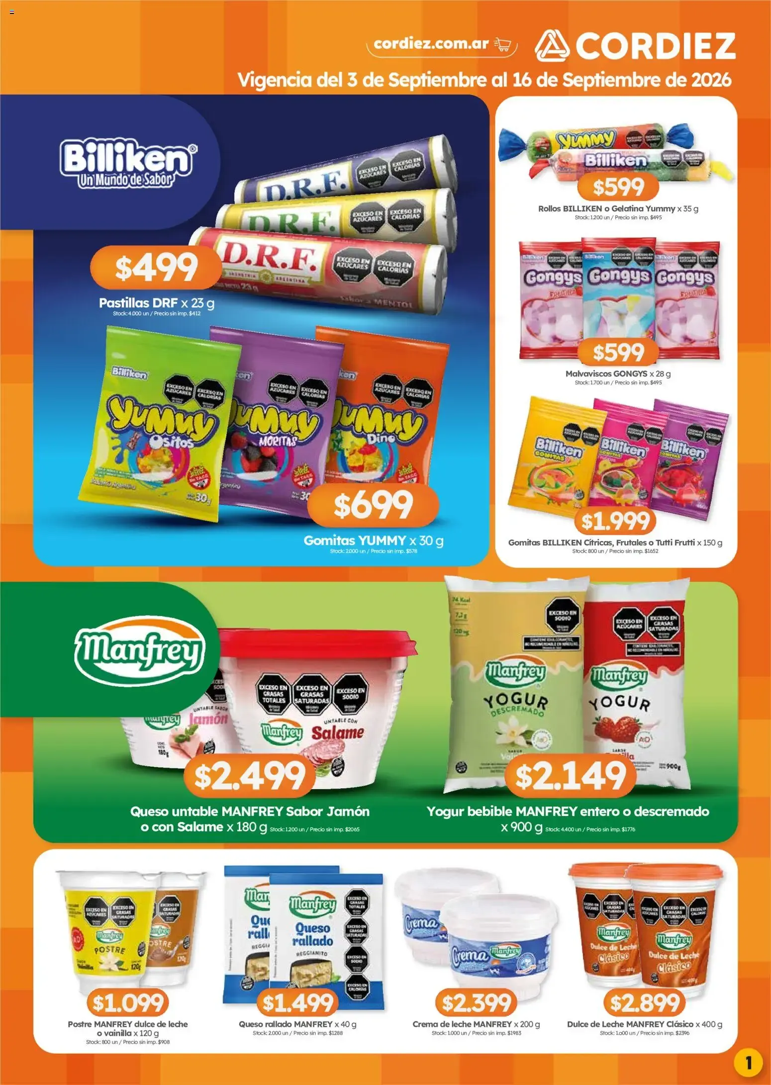 Ofertas de Cordiez - Marcas destacadas || del 03/09/2026 - 16/09/2026 || Catálogo 3 de septiembre al 16 de septiembre 2026 - Página 1 del catálogo