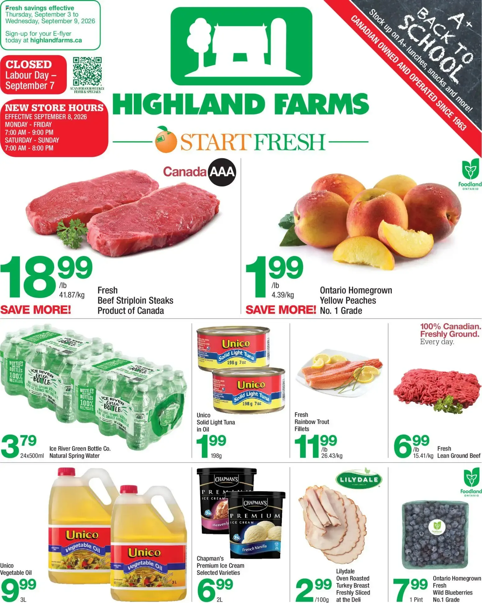 Highland Farms weekly flyer / circulaire from Sep 3, 2026 > weekly specials & deals from September 3 to September 9 2026 - flyer page 1