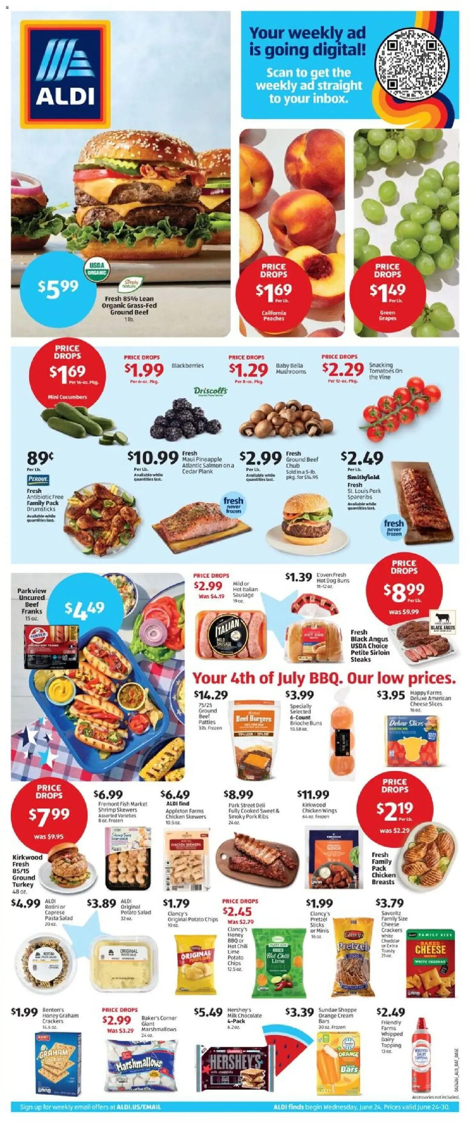 Aldi Weekly Ad from 06/24/2026 - Flyer, Sales ad