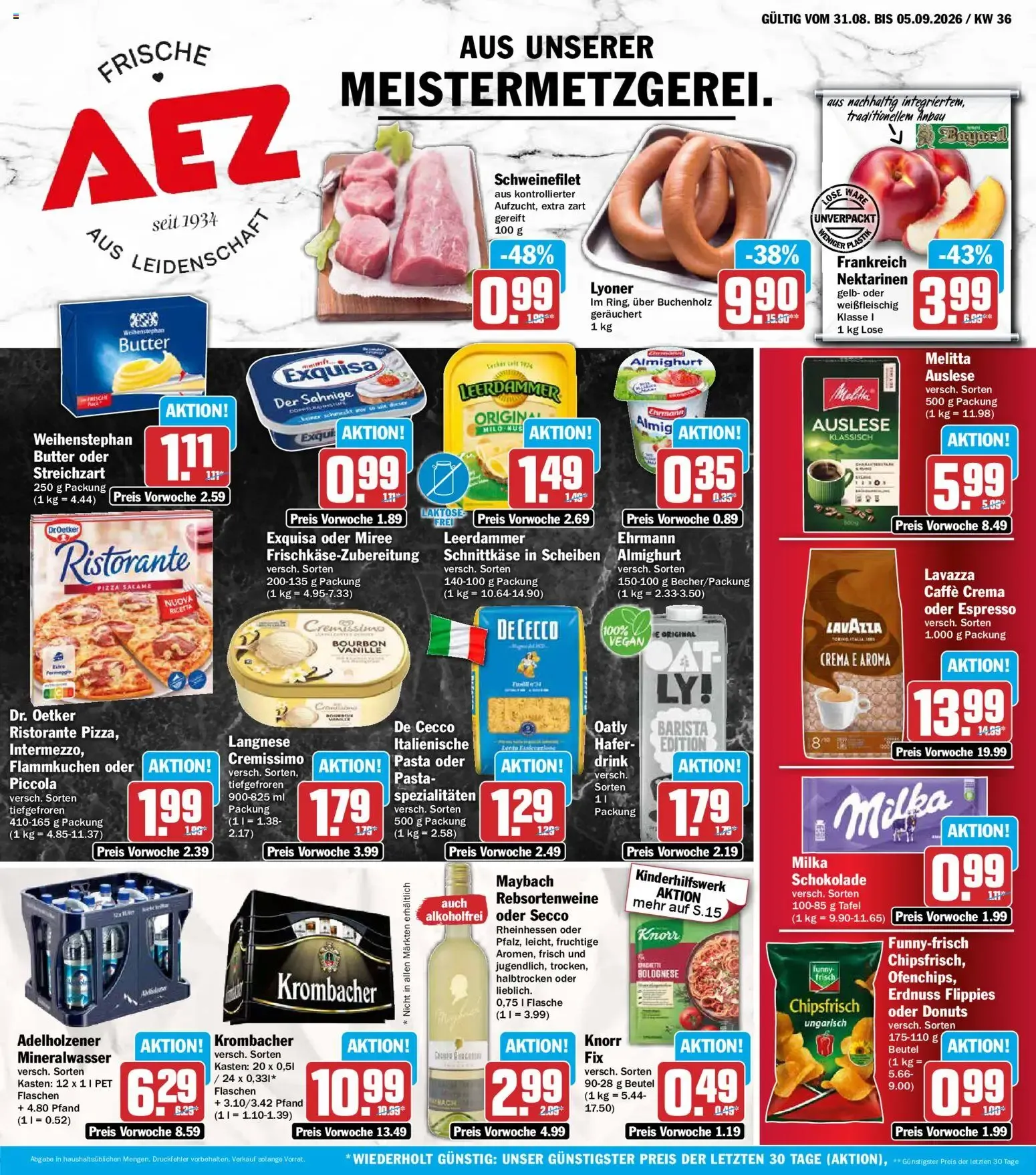 AEZ Prospekt (ab 31.08.2026) zum Blättern von 31. August bis 5. September 2026 - Prospekt seite 1