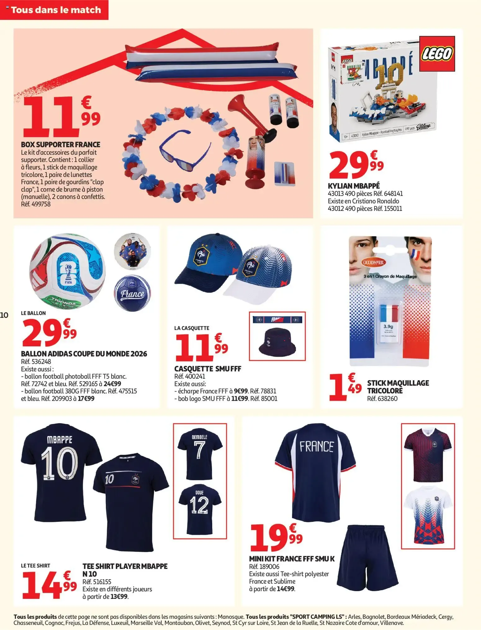 Tous dans le match, Pros des bons plans du 26 mai au 14 juin 2026 - Catalogue page 10