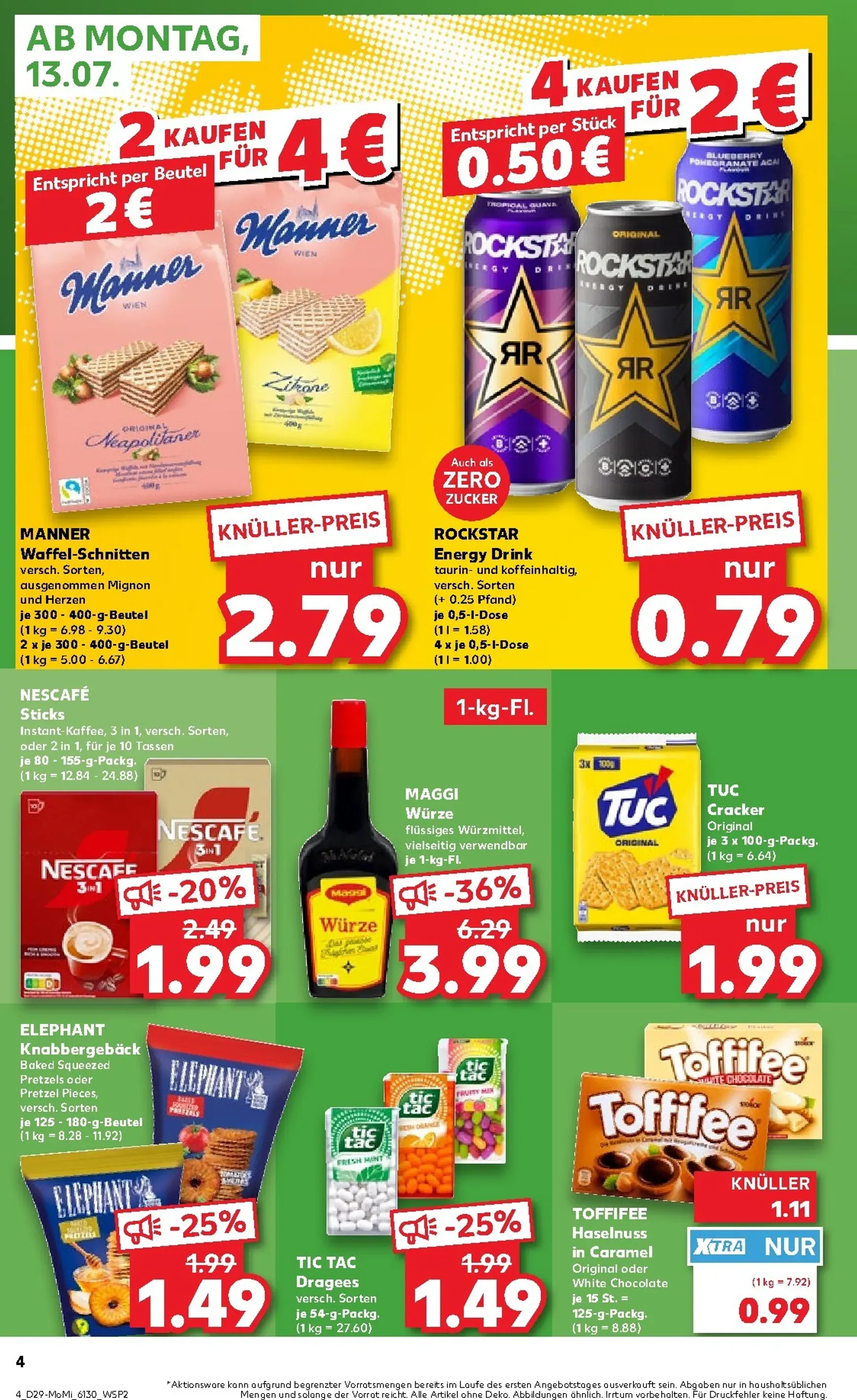 Kaufland - Angebote ab Montag Prospekt nächste Woche – von Montag 13.07.2026 bis Mittwoch 15.07.2026 von 13. Juli bis 15. Juli 2026 - Prospekt seite 4