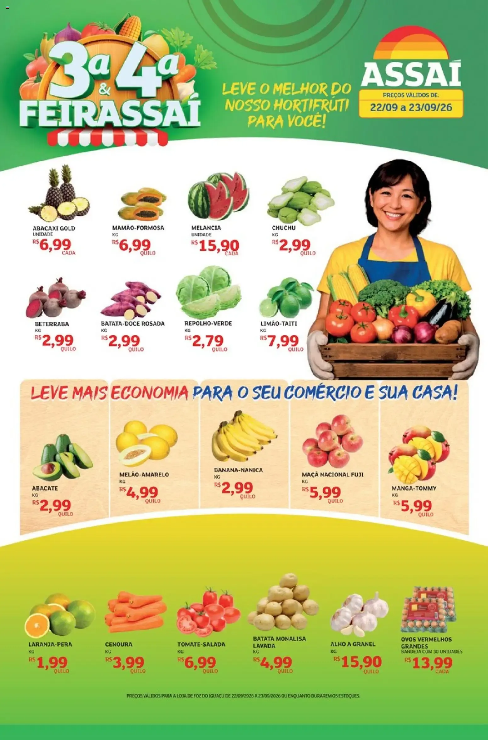 Encarte de Assaí 3a & 4a Feirassai - Hortifruti 22 de setembro até 23 de setembro 2026 - Pagina 1