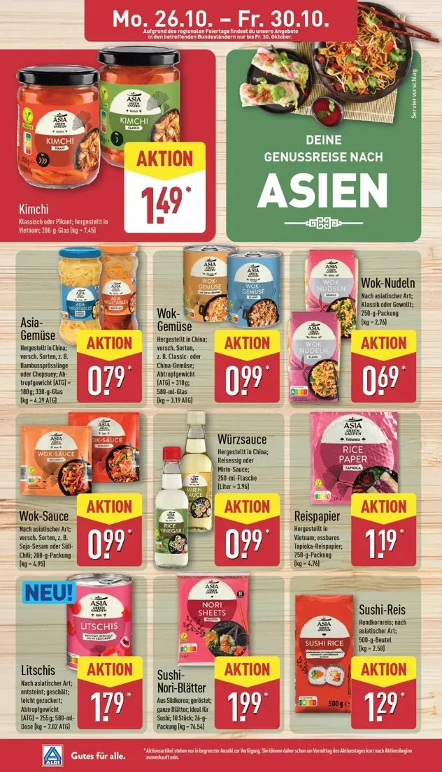 ALDI NORD Prospekt nächste Woche – von Montag 26.10.2026 bis Freitag 30.10.2026 von 26. Oktober bis 30. Oktober 2026 - Prospekt seite 10