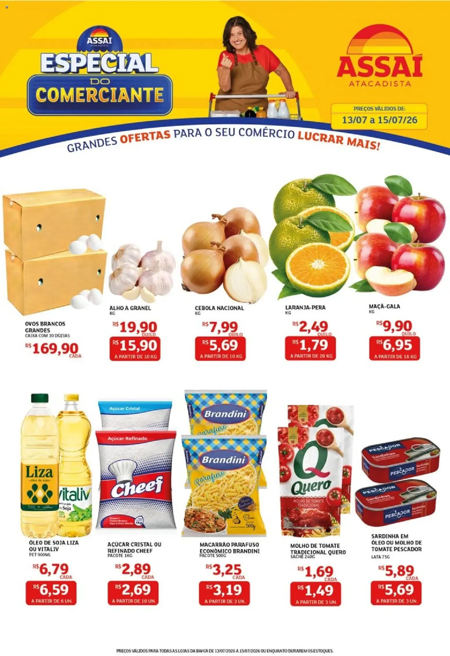 Encarte de Assaí Atacadista - Especial do Comerciante 13 de julho até 15 de julho 2026 - Pagina 1
