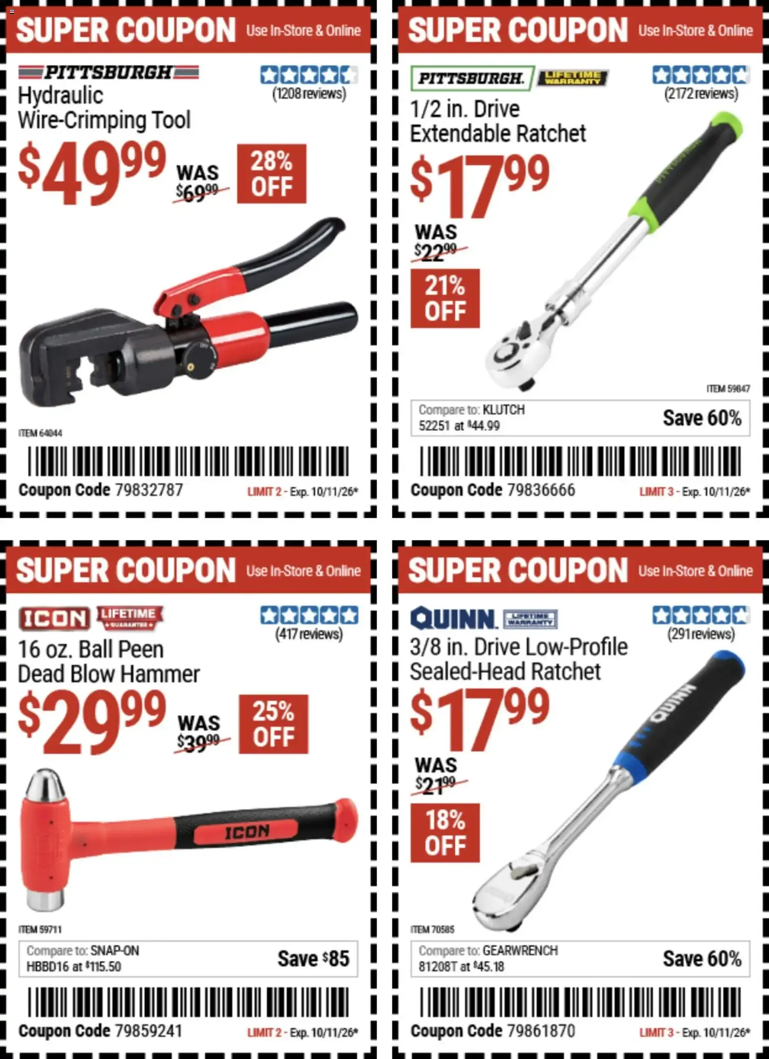 Weekly ad Harbor Freight Coupon Deals from September 28 to October 11 2026 - Page 10