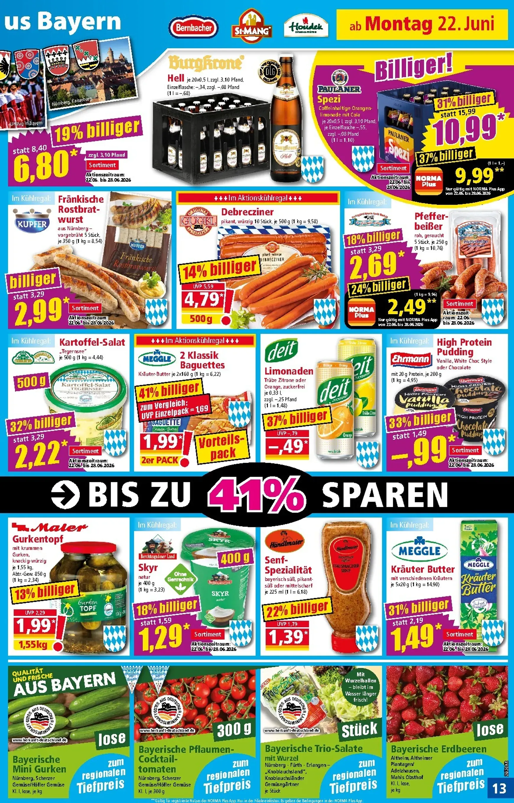 Norma Prospekt nächste Woche – von Montag 22.06.2026 bis Samstag 27.06.2026 von 22. Juni bis 27. Juni 2026 - Prospekt seite 13