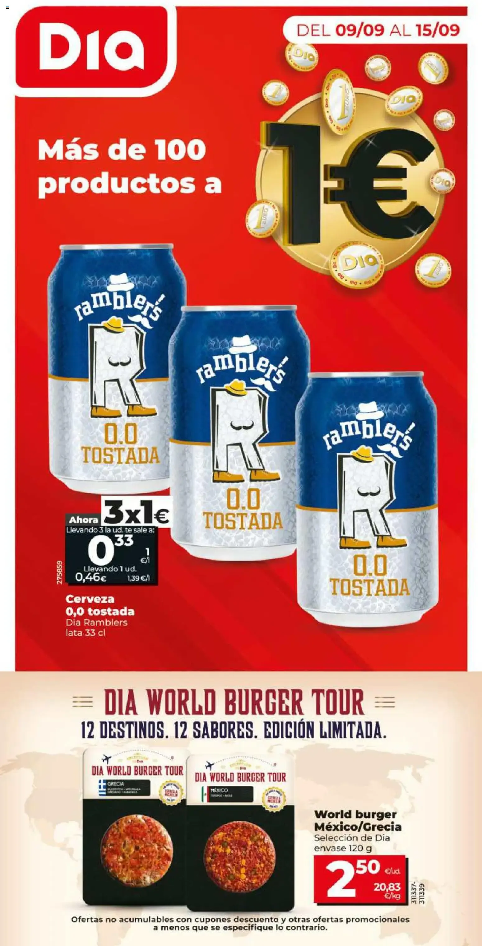 Dia: Más de 100 productos a 1€