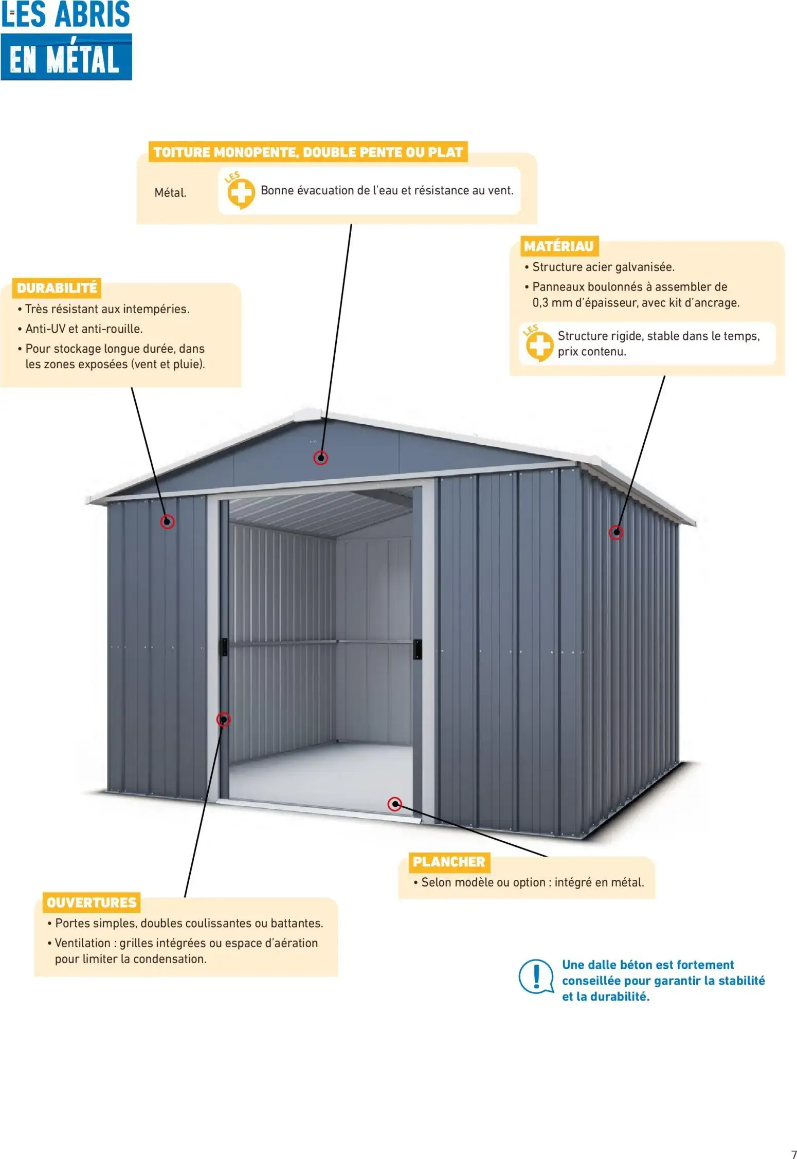 Brico Cash Catalogue abris & carports à partir du 19/08/2026 - promo en ligne du 19 août au 31 décembre 2026 - Catalogue page 7