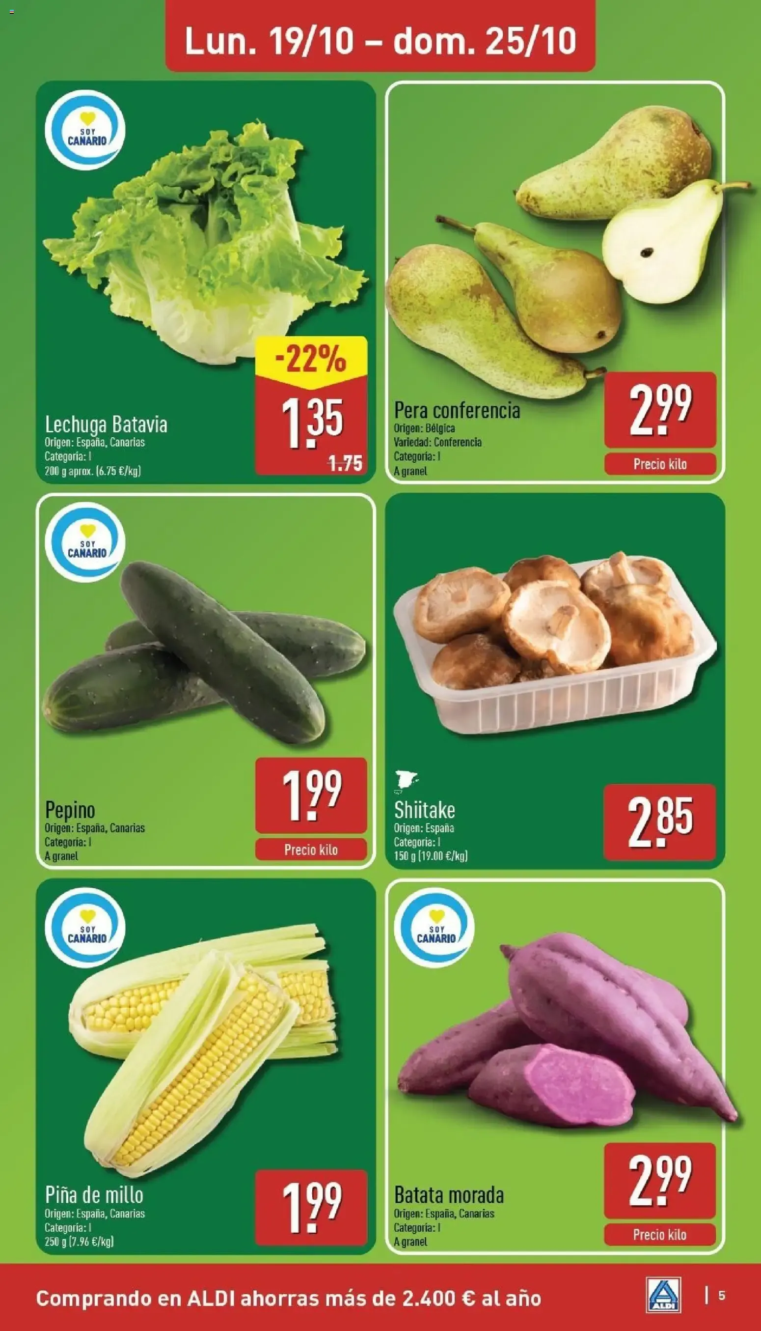 Catálogo de Aldi folleto Canarias del 19/10/2026 | Catálogo 19 de octubre al 25 de octubre 2026 - Página 5