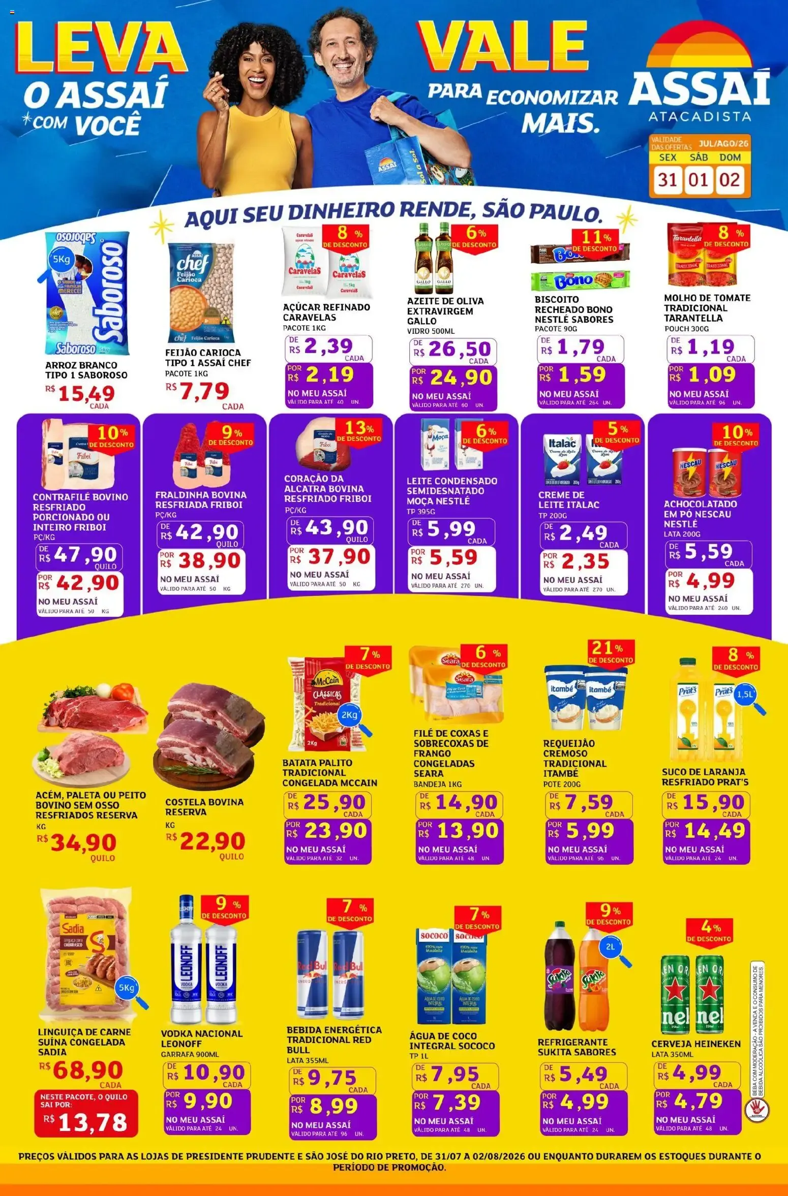 Encarte de Assaí Atacadista ofertas - SP de 31/07/2026 | Promoções Online 31 de julho até 2 de agosto 2026 - Pagina 1
