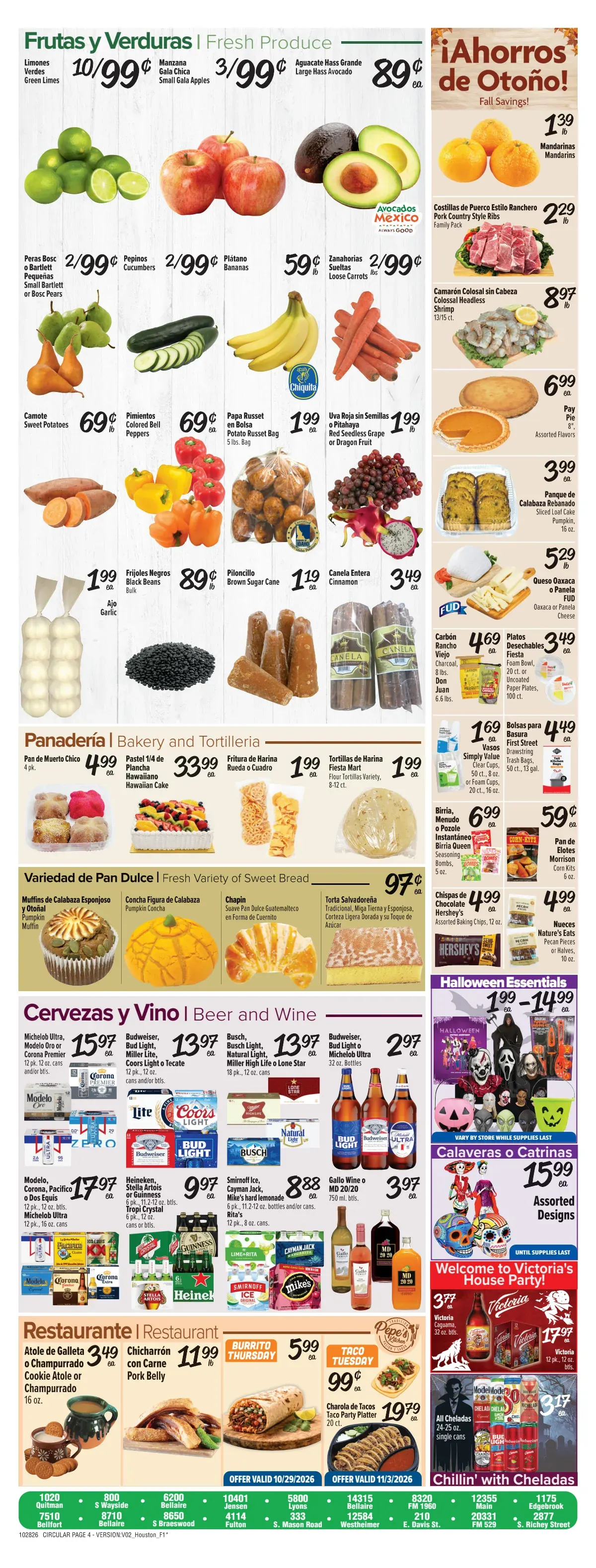 Weekly ad Current Fiesta Mart leaflet valid from Wednesday 10/28/2026 to Tuesday 11/03/2026 from October 28 to November 3 2026 - Page 4