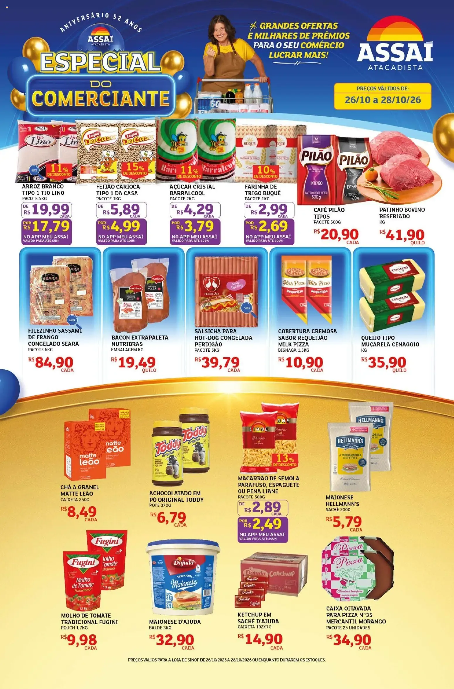 Encarte de Assaí Atacadista - Especial do Comerciante 26 de outubro até 28 de outubro 2026 - Pagina 1