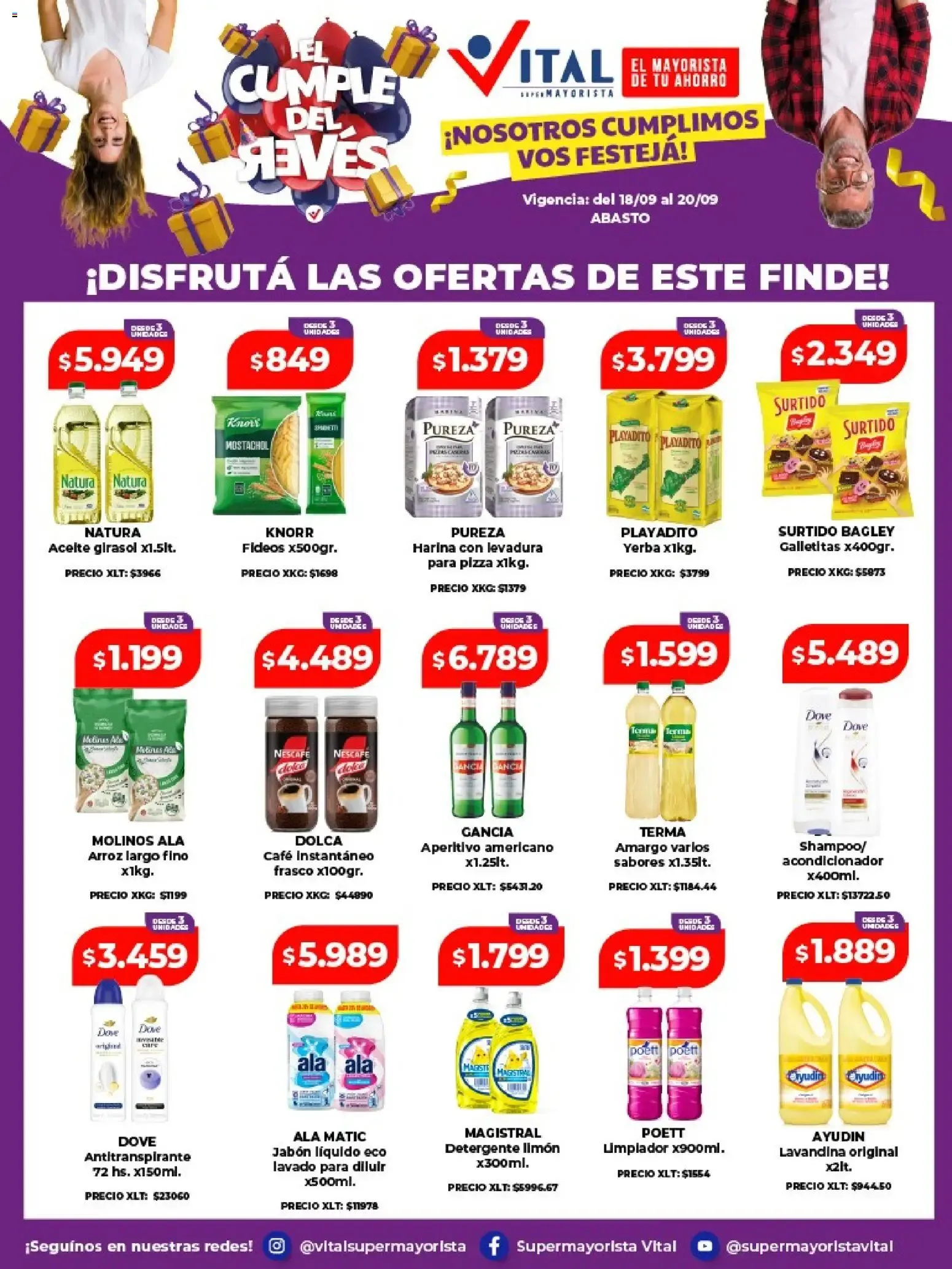 Ofertas de Vital - Ofertas fin Abasto || del 18/09/2026 - 20/09/2026 || Catálogo 18 de septiembre al 20 de septiembre 2026 - Página 1 del catálogo