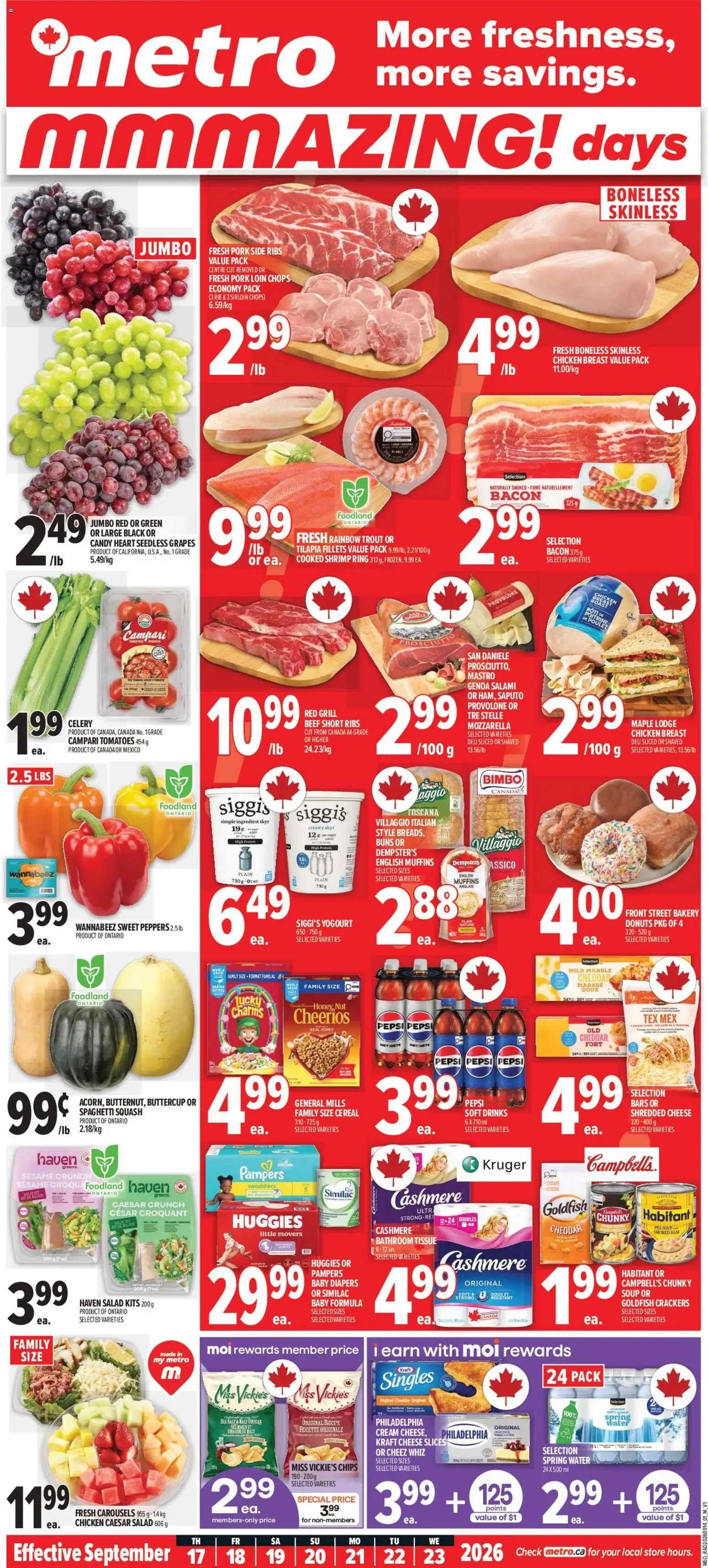 Metro: More freshness, more savings. MMMAZING! days from September 17 to September 23 2026 - flyer page 1