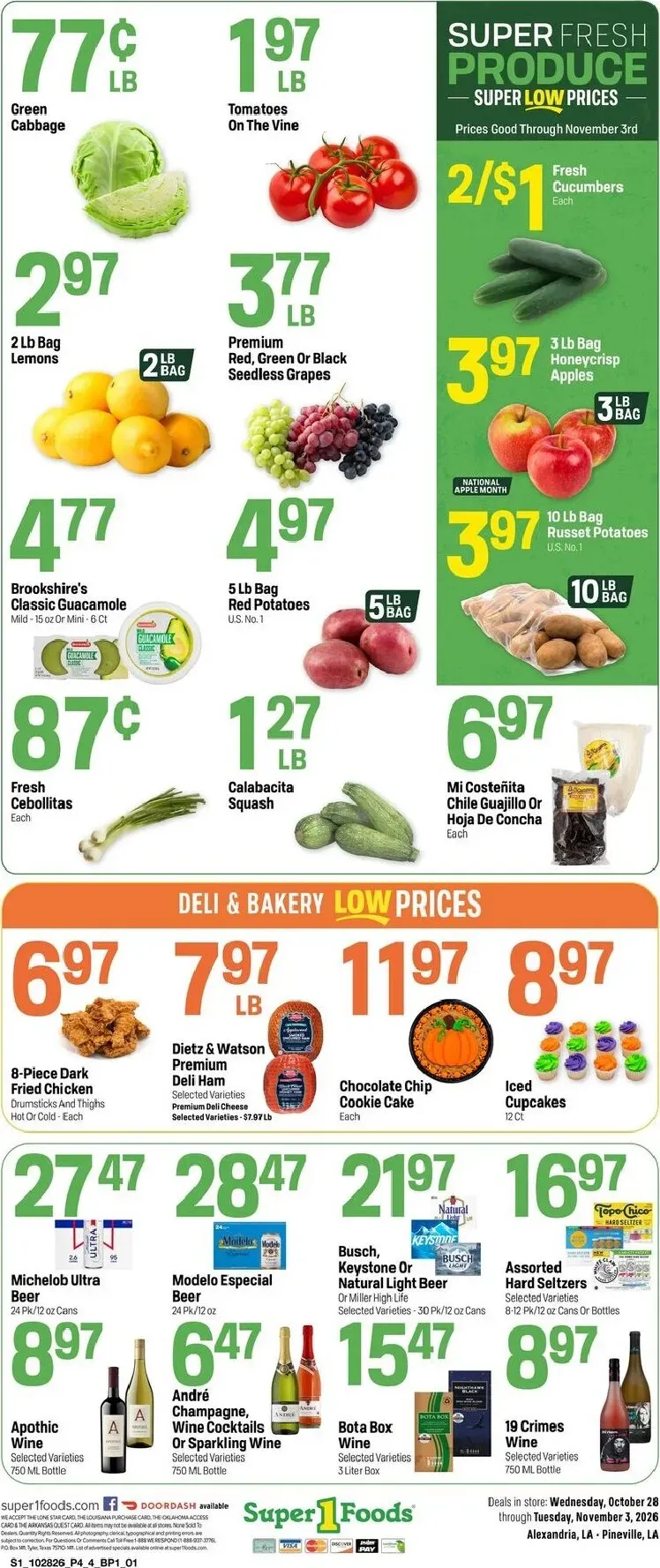 Weekly ad Current Super 1 Foods leaflet valid from Wednesday 10/28/2026 to Tuesday 11/03/2026 from October 28 to November 3 2026 - Page 4