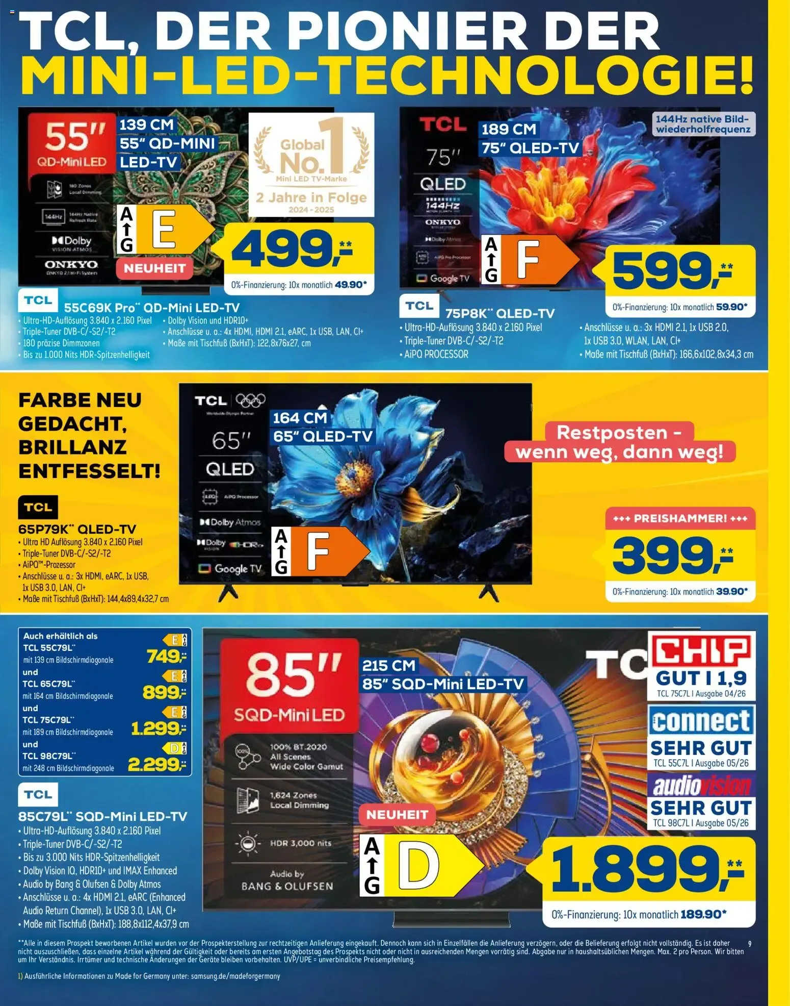 EuronicsXXL: Die besten Deals gibt's jetzt. von 26. September bis 2. Oktober 2026 - Prospekt seite 9