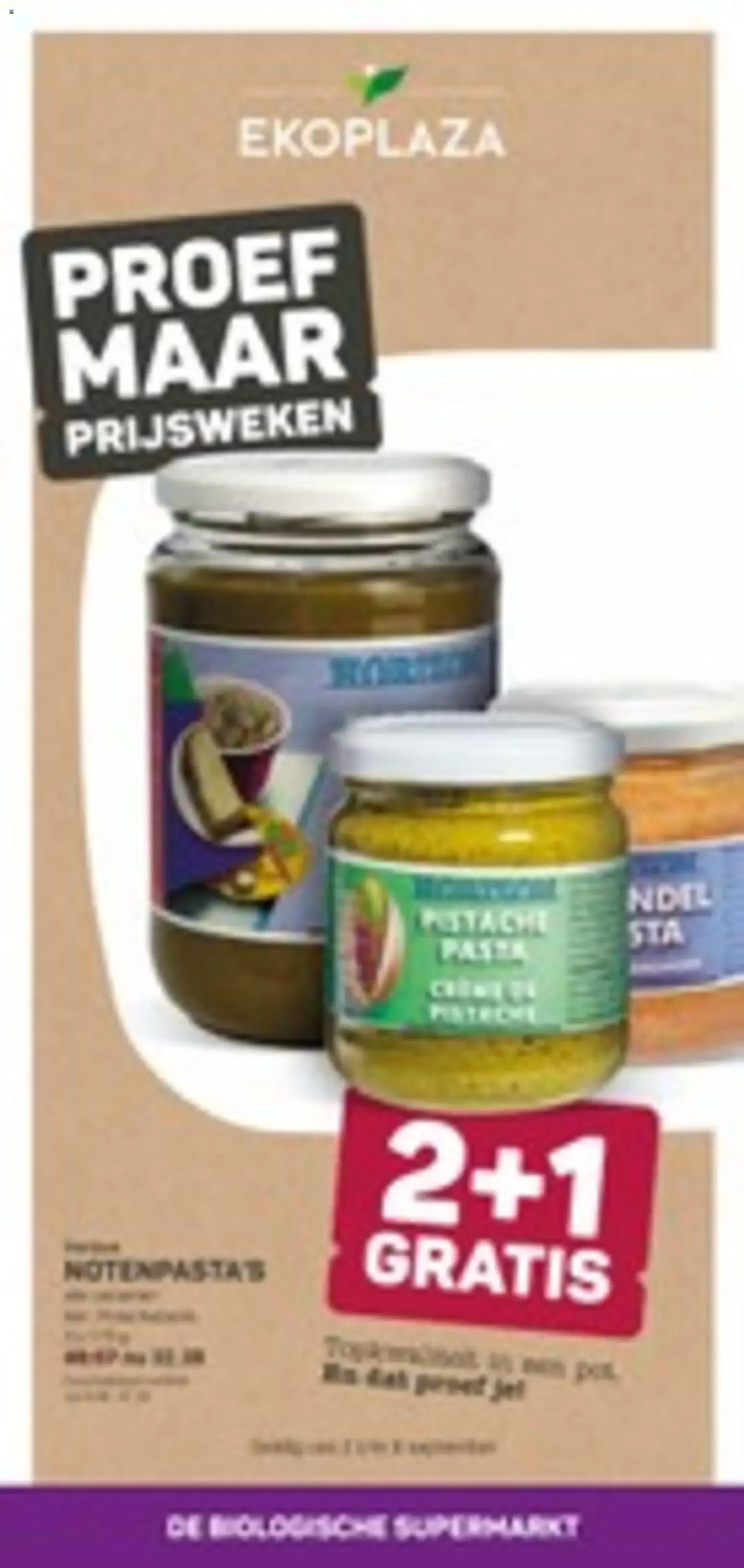 Ekoplaza: Proef Maar Prijswkeken - Pastas de frutos secos 2+1 gratis