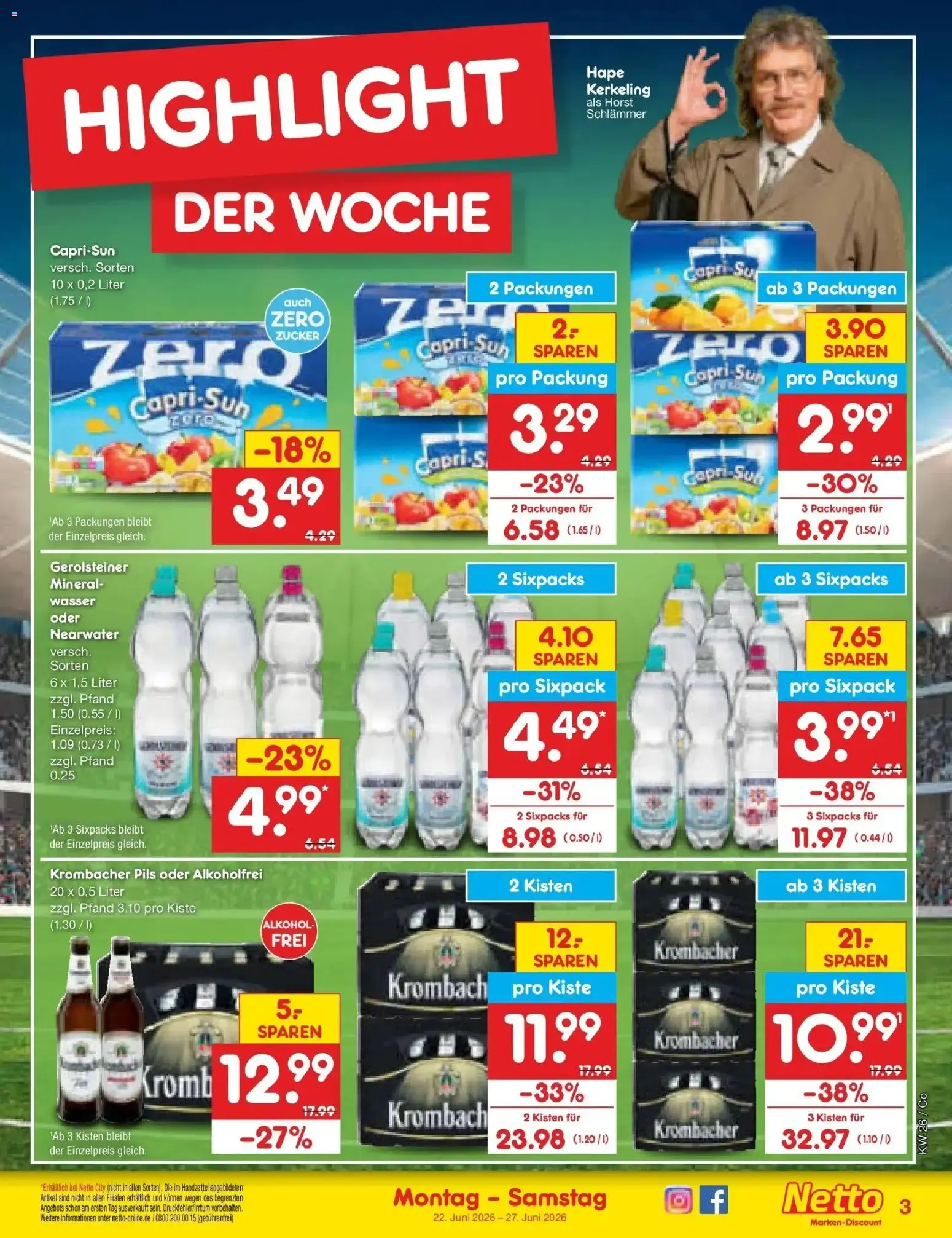 Netto Marken-Discount Prospekt Bitterfeld-Wolfen (ab 22.06.2026) » Angebote von 22. Juni bis 27. Juni 2026 - Prospekt seite 3