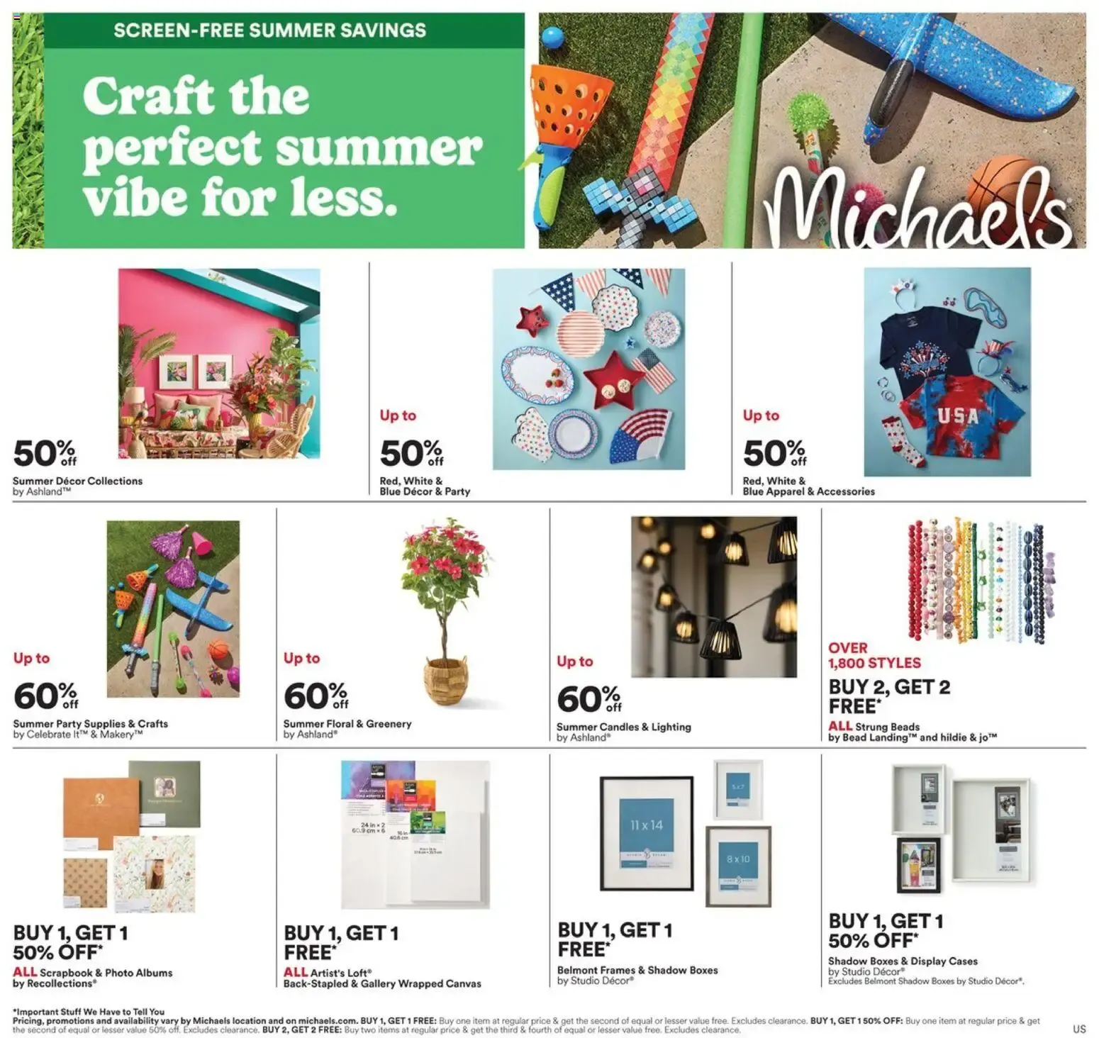 SCREEN-FREE SUMMER SAVINGS: Craft the perfect summer vibe for less.