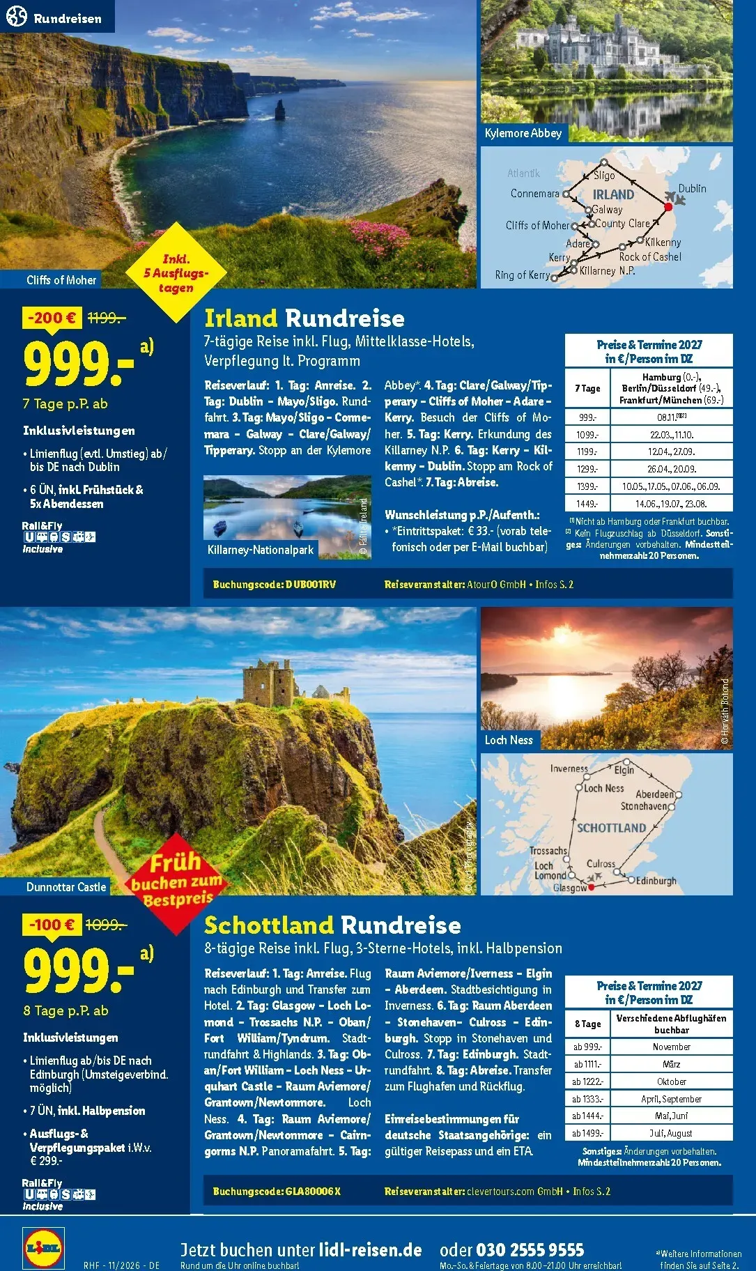 Lidl - Reise-Highlights Prospekt – von Mittwoch 28.10.2026 bis Montag 30.11.2026 von 28. Oktober bis 30. November 2026 - Prospekt seite 18