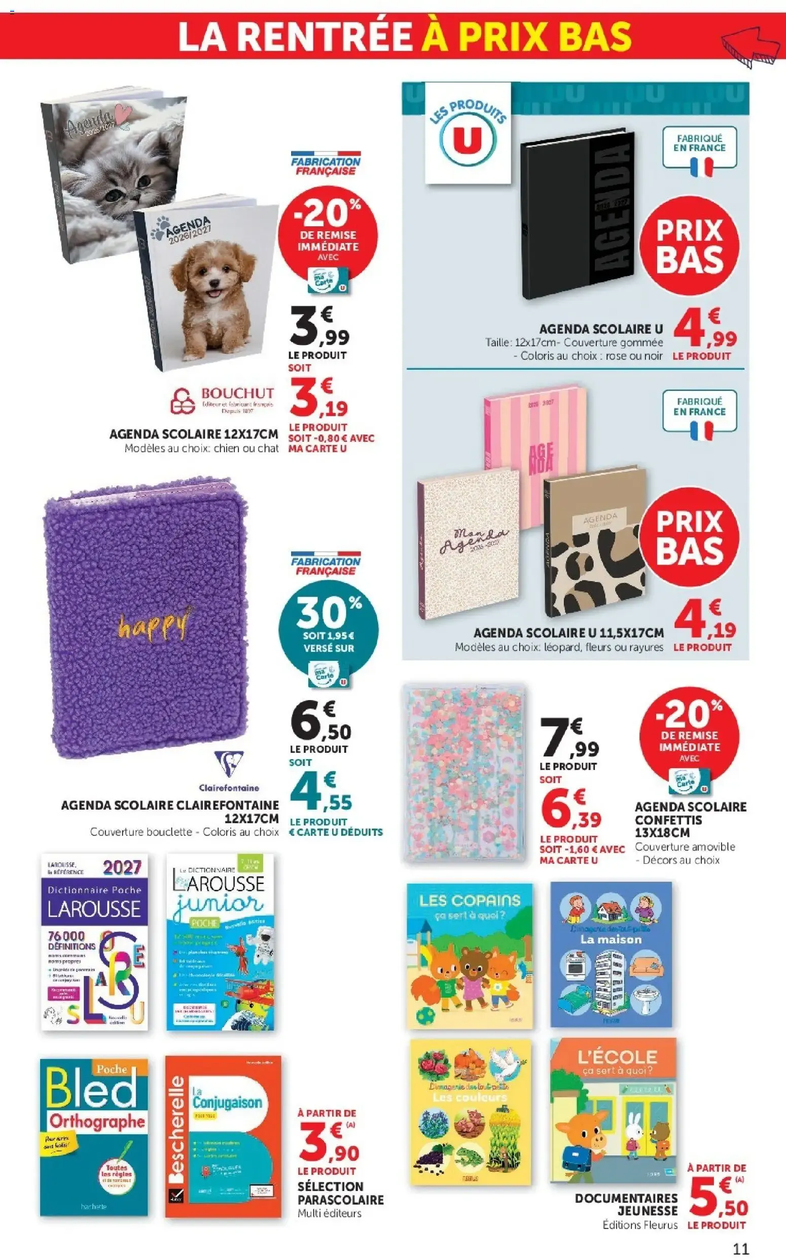 Super U - La rentrée à prix bas à partir du 11/08/2026 - promo en ligne du 11 août au 30 août 2026 - Catalogue page 11
