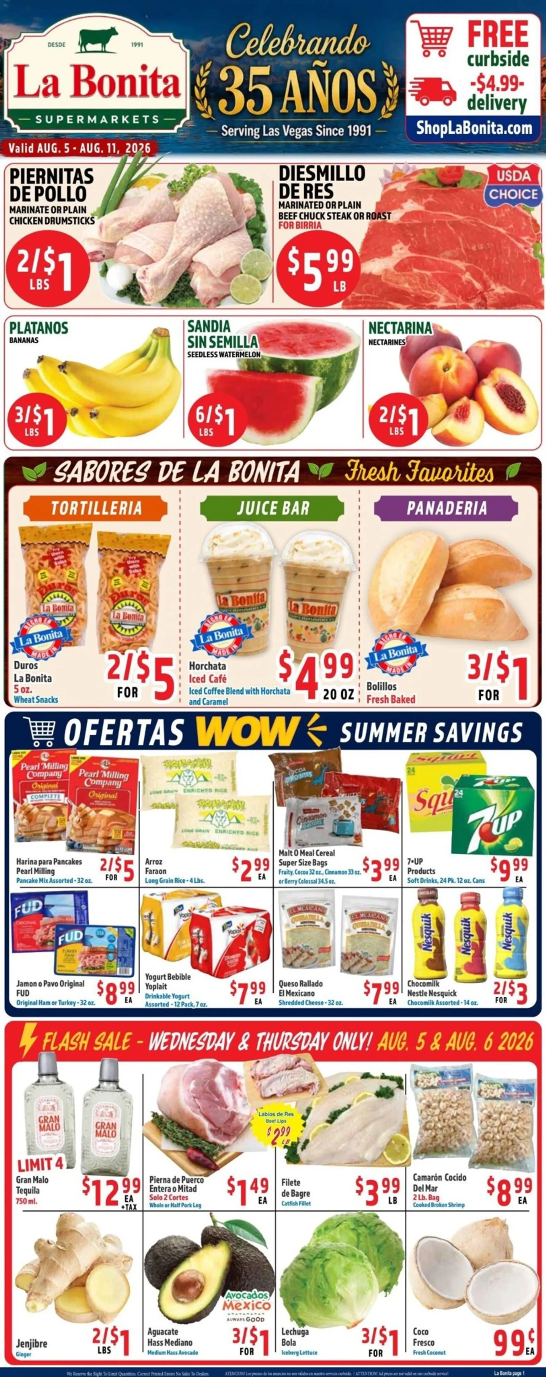 Current La Bonita leaflet valid from Wednesday 08/05/2026 to Tuesday 08/11/2026