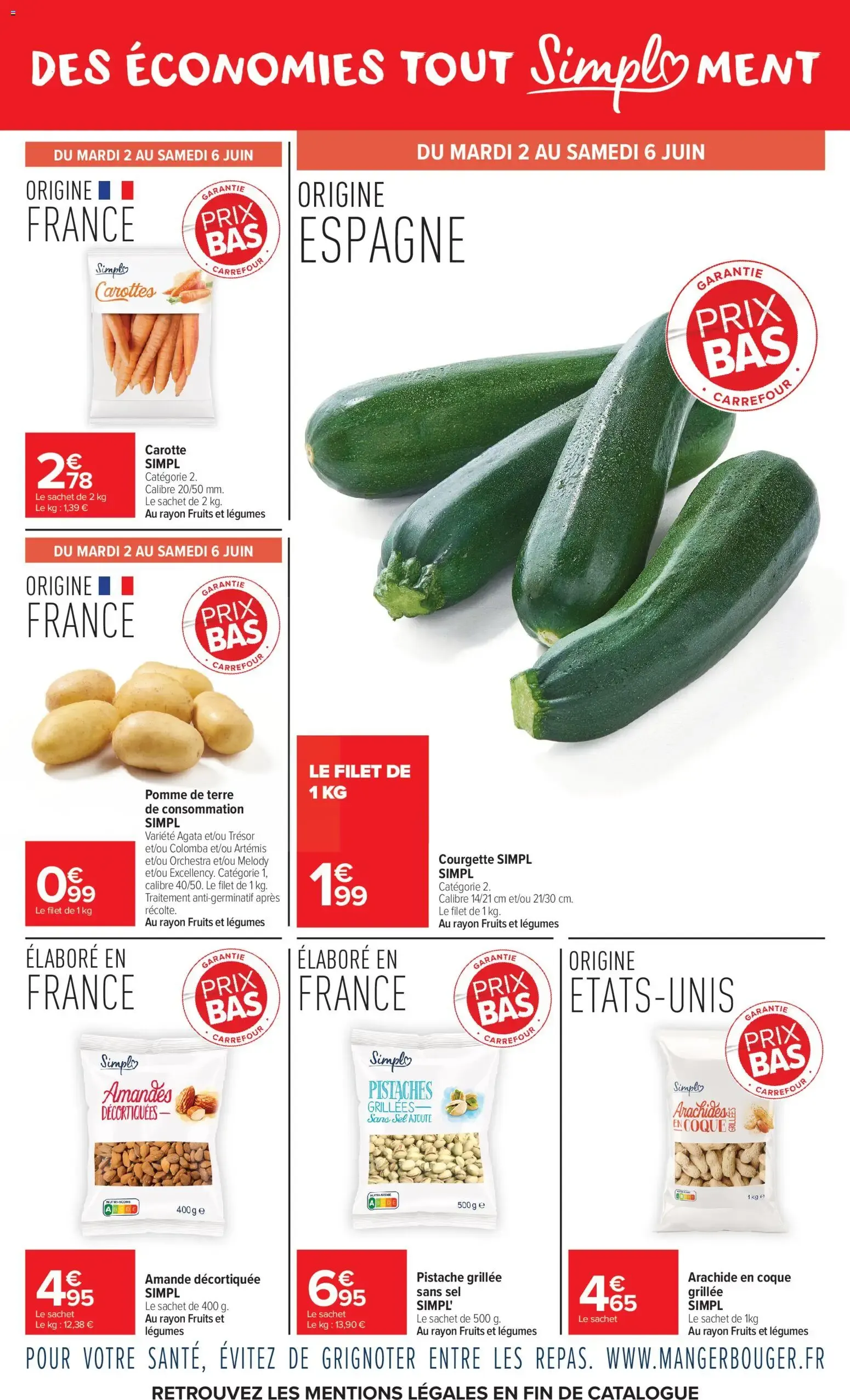 Carrefour Market Garantie prix bas-tout simpl'ment à partir du 01/06/2026 - promo en ligne du 1 juin au 21 juin 2026 - Catalogue page 2