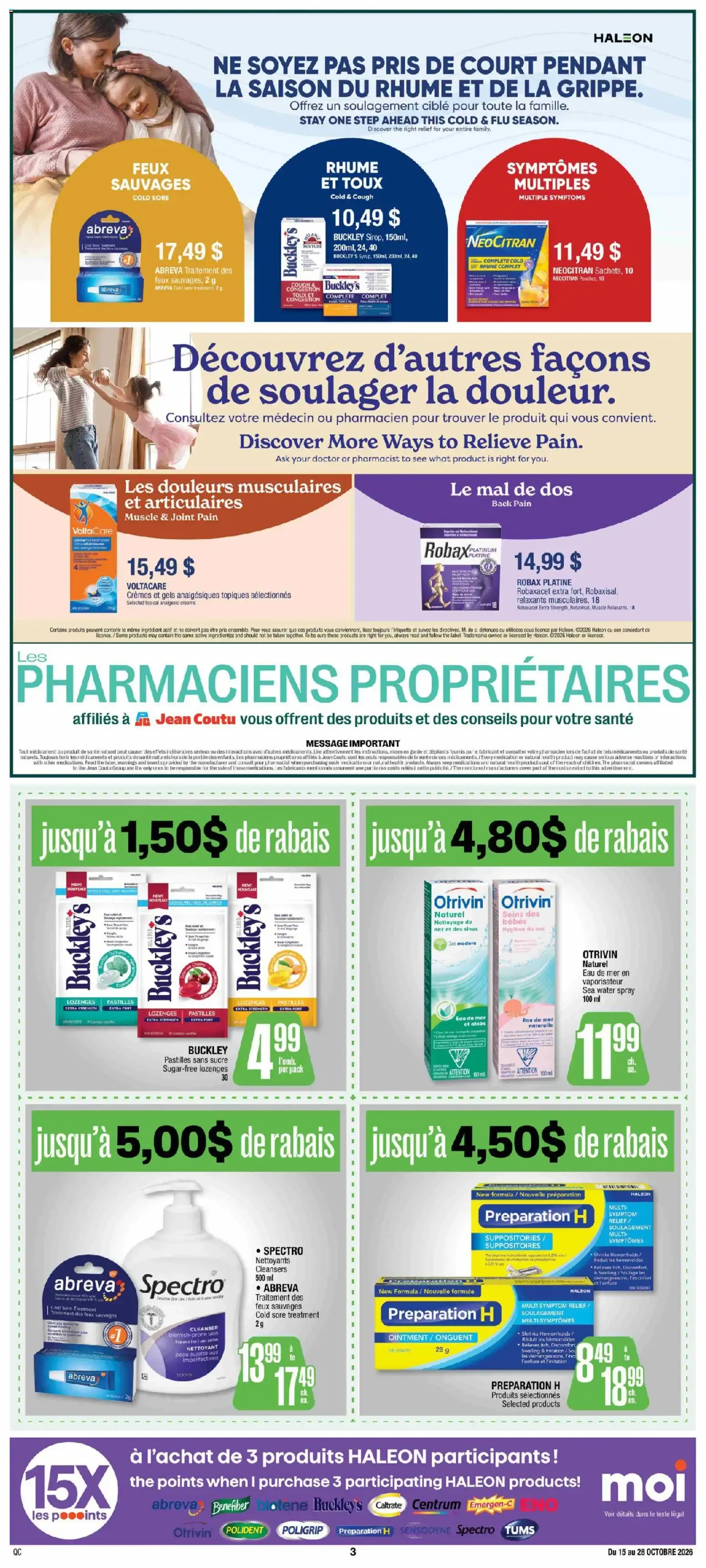 Jean Coutu circulaire - Encart Haleon from Oct 15, 2026 > weekly specials & deals from October 15 to October 28 2026 - flyer page 3