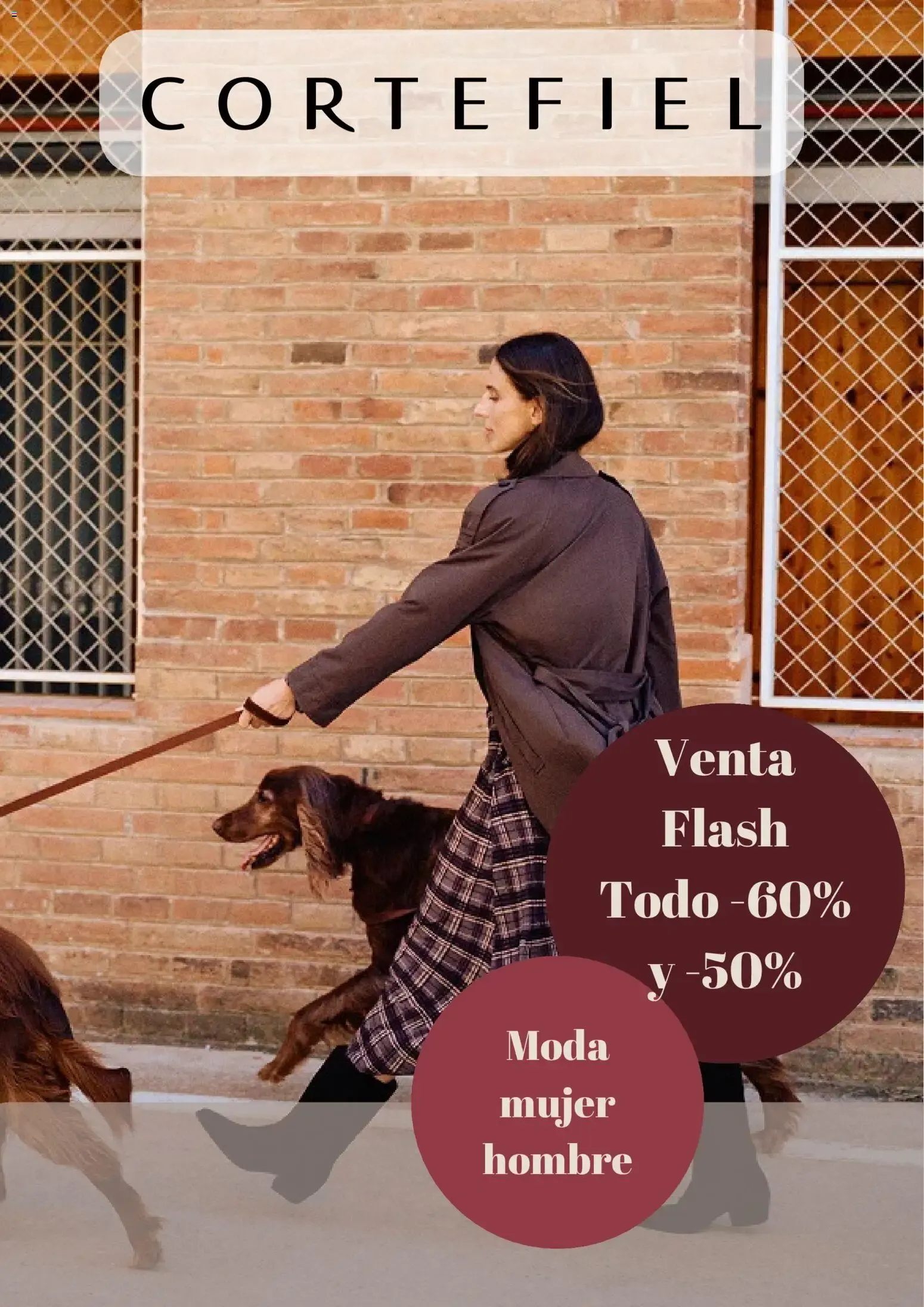 Catálogo de Cortefiel: Venta Flash -60% y -50% en Moda Mujer y Hombre 7 de octubre al 7 de noviembre 2026 - Página 1
