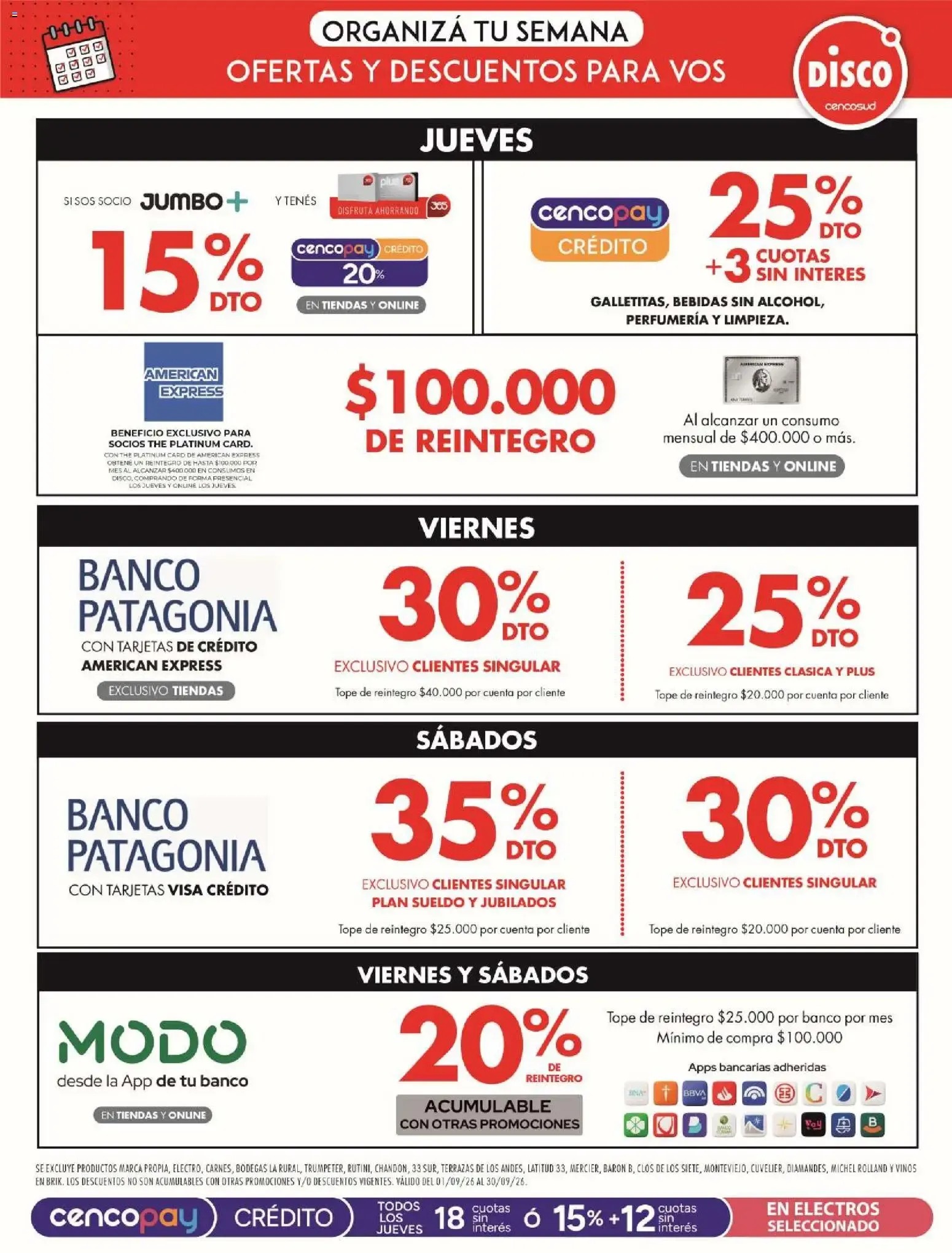 Ofertas de Disco - Ofertas | Bs. As. y Santa Fé del 04/09/2026 - 06/09/2026 4 de septiembre al 6 de septiembre 2026 - Página 12 del catálogo