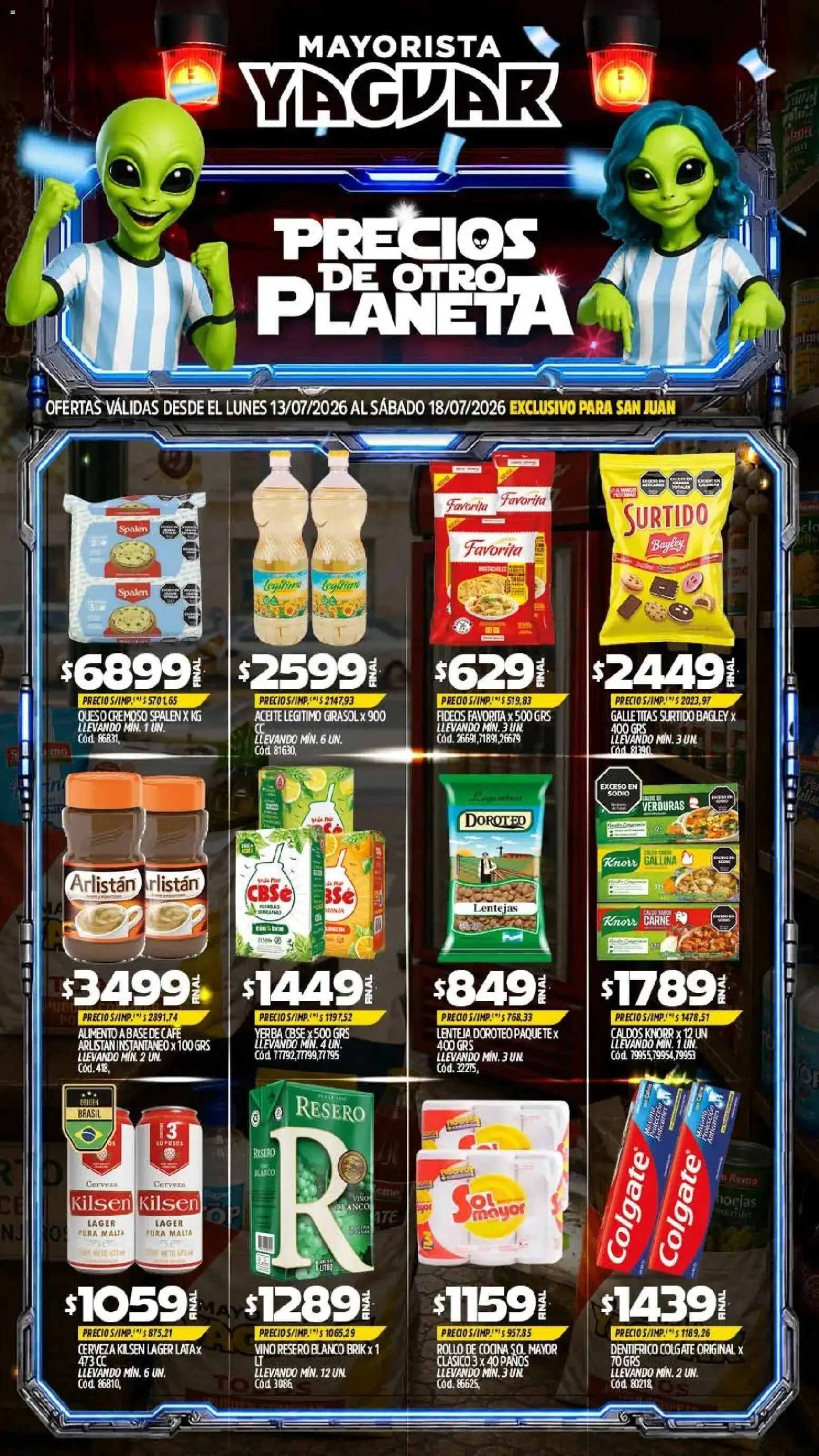 Ofertas de Yaguar - Oferta Semanal San Juan del 13/07/2026 - 18/07/2026 13 de julio al 18 de julio 2026 - Página 1 del catálogo