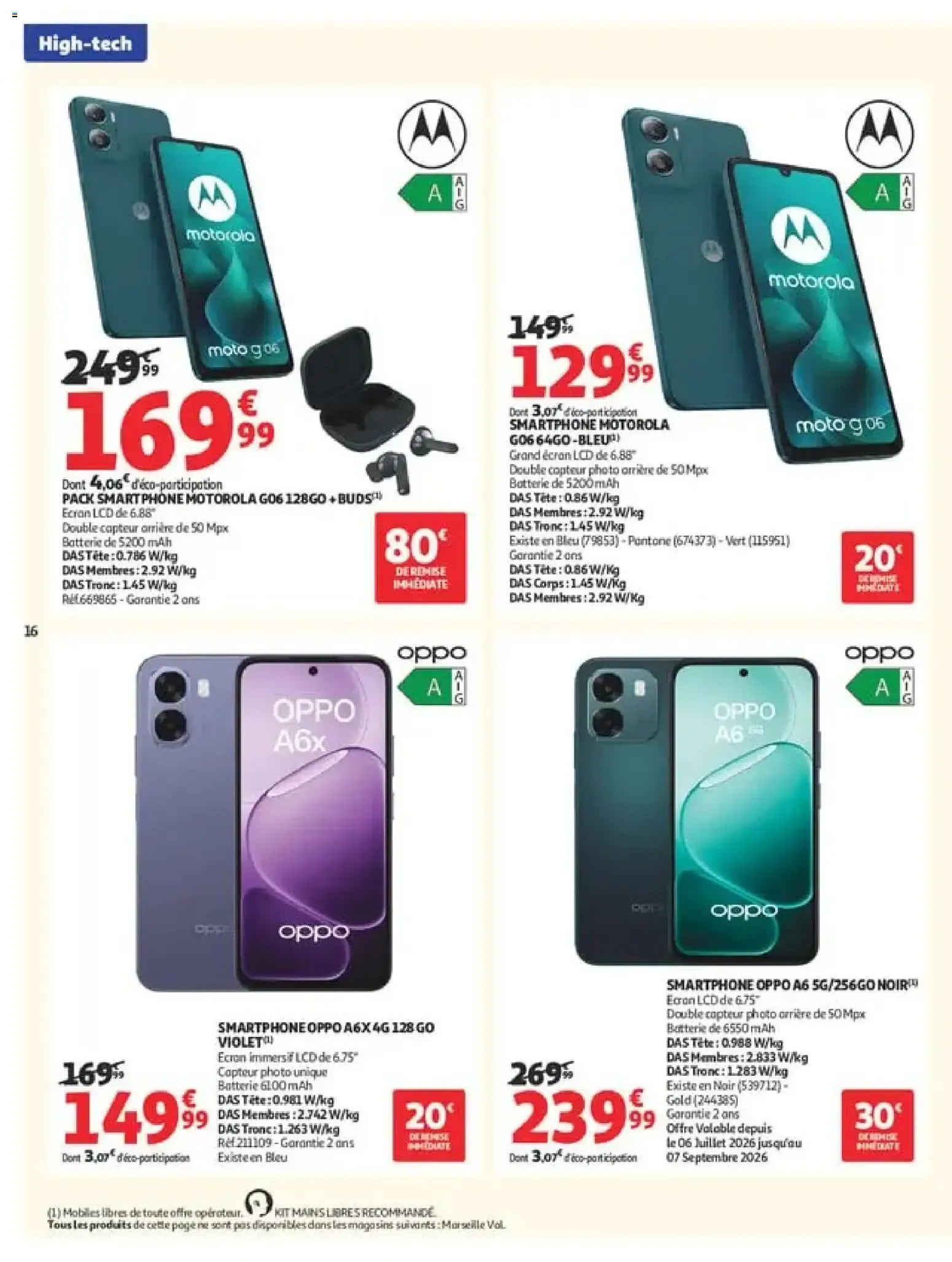 Auchan - Promos rentrée étudiants à partir du 18/08/2026 - promo en ligne du 18 août au 6 septembre 2026 - Catalogue page 16