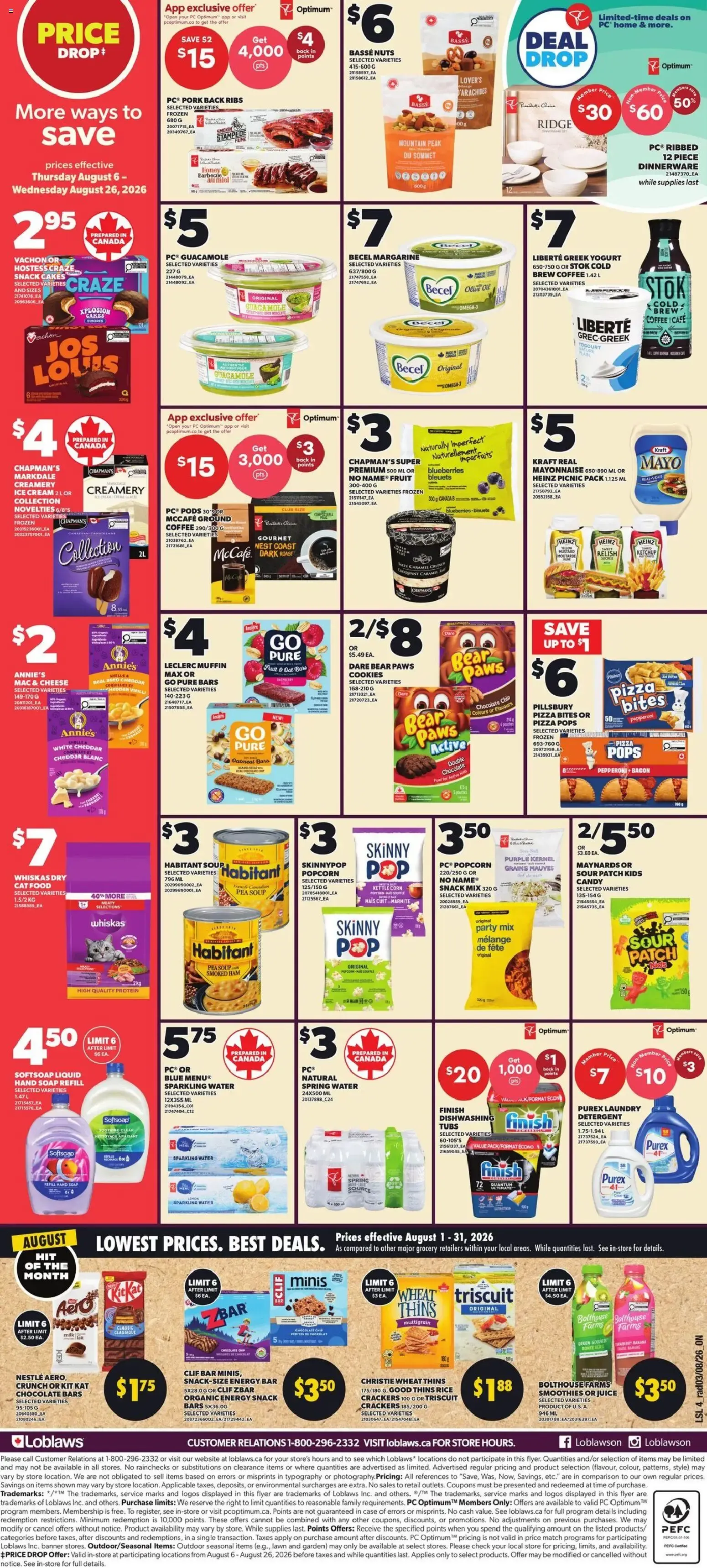 Loblaws weekly flyer / circulaire from August 6 to August 12 2026 - flyer page 2
