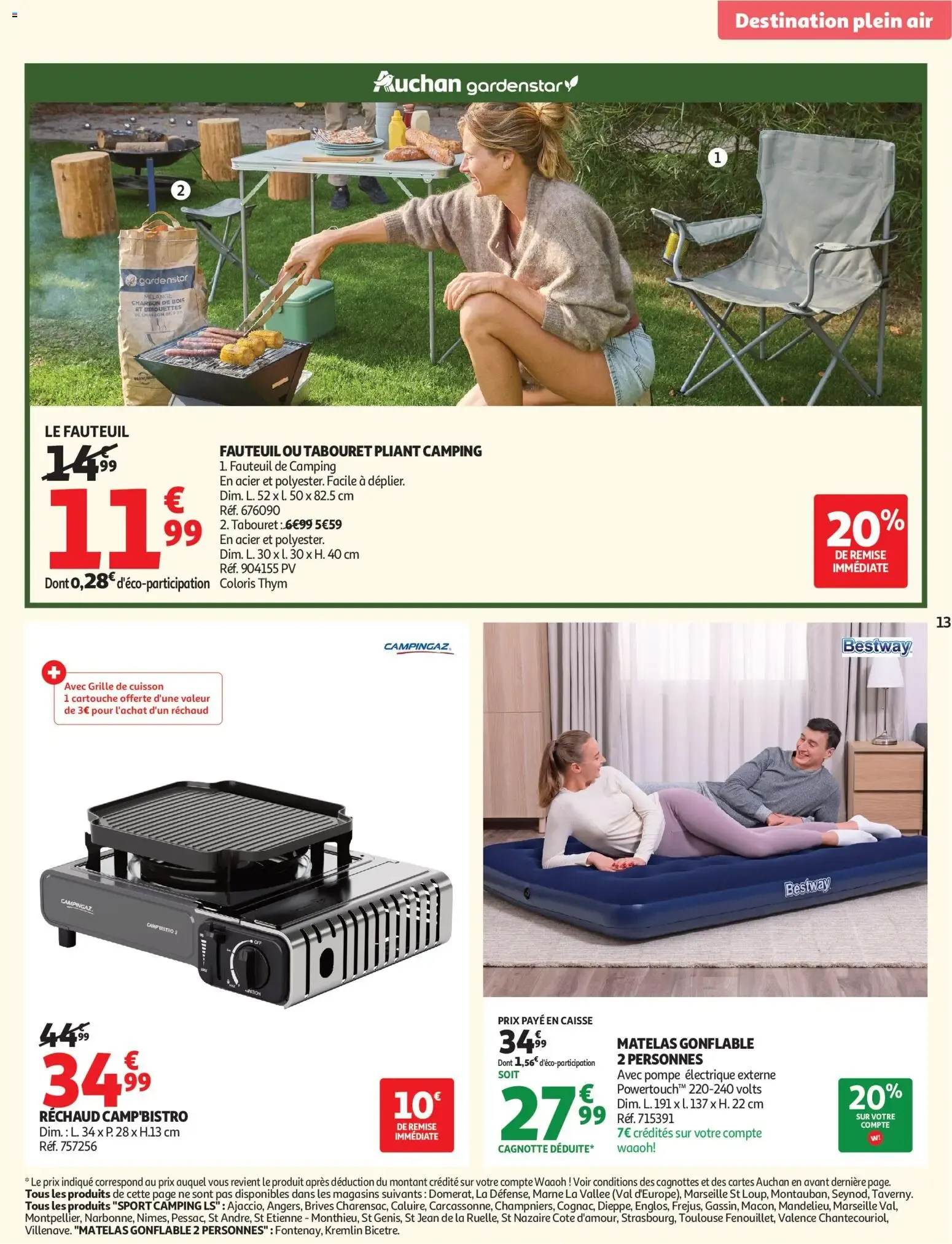 Auchan Plein air jeux de jardin à partir du 27/05/2026 - promo en ligne du 27 mai au 7 juin 2026 - Catalogue page 13