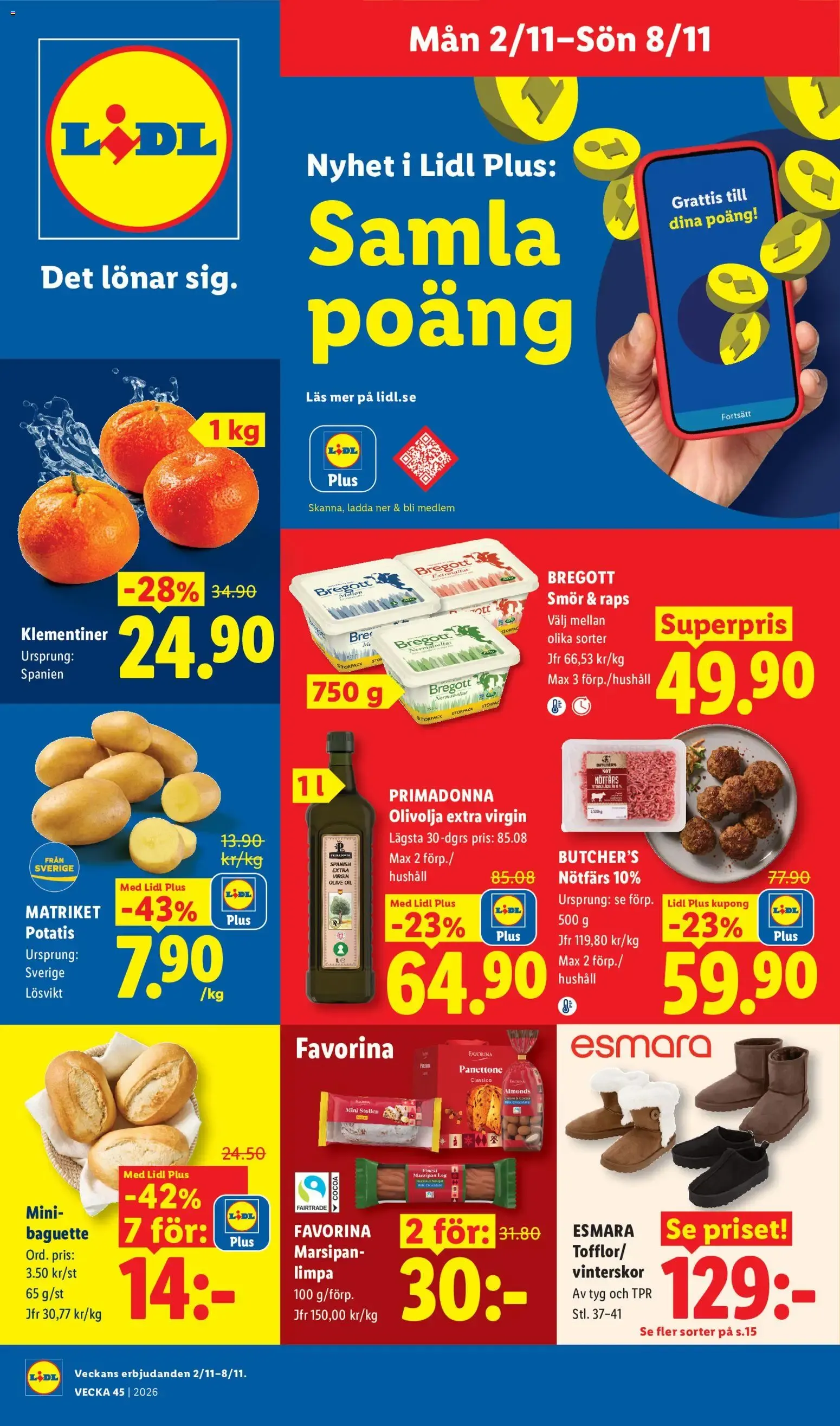 Lidl - erbjudanden från 02/11/2026 - 08/11/2026 > Reklamblad nuvarande rabatter från 2 november till 8 november 2026 - Reklamblad sidor 1