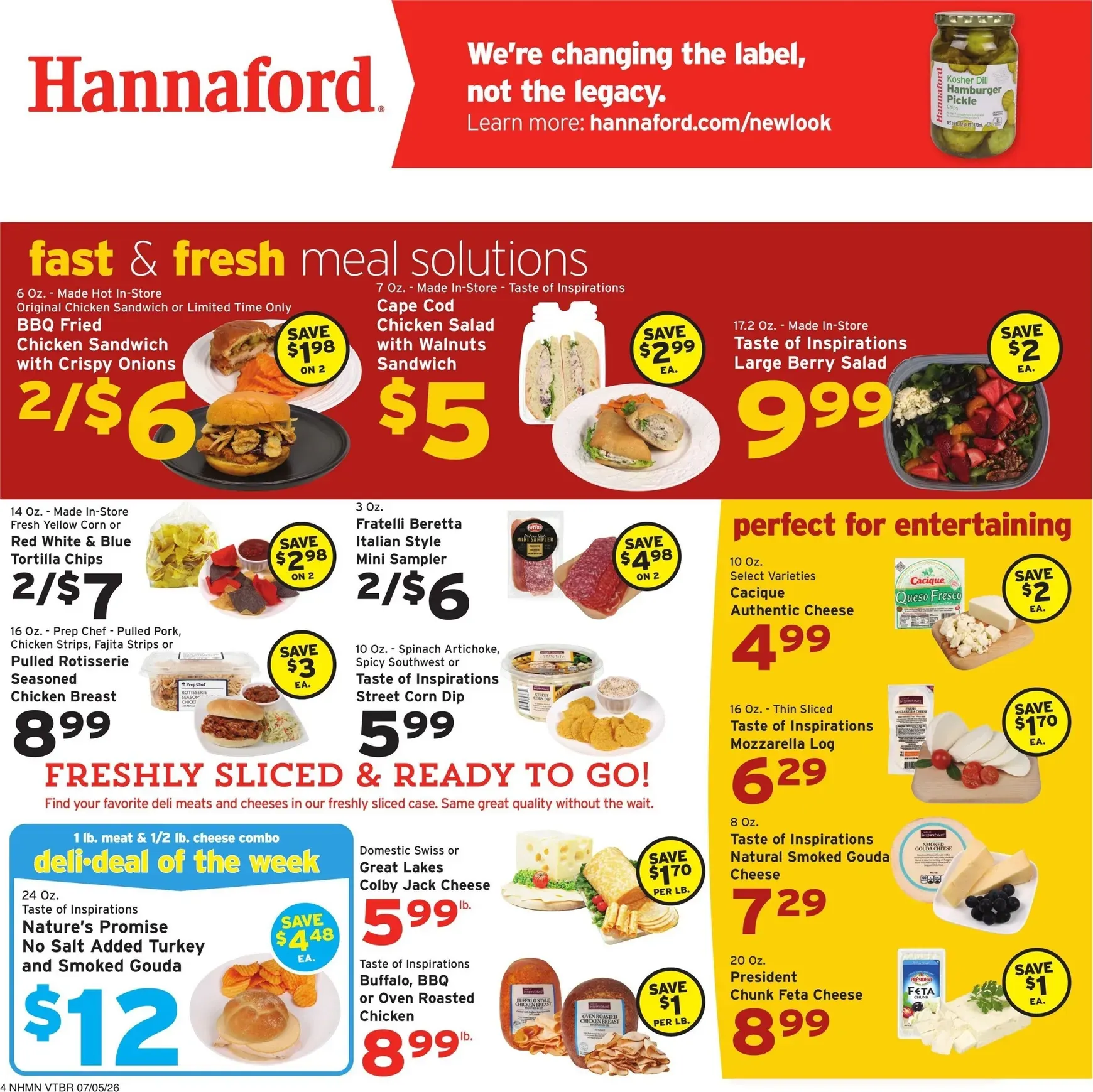 Weekly ad Current Hannaford leaflet valid from Sunday 07/05/2026 to Saturday 07/11/2026 from July 5 to July 11 2026 - Page 4
