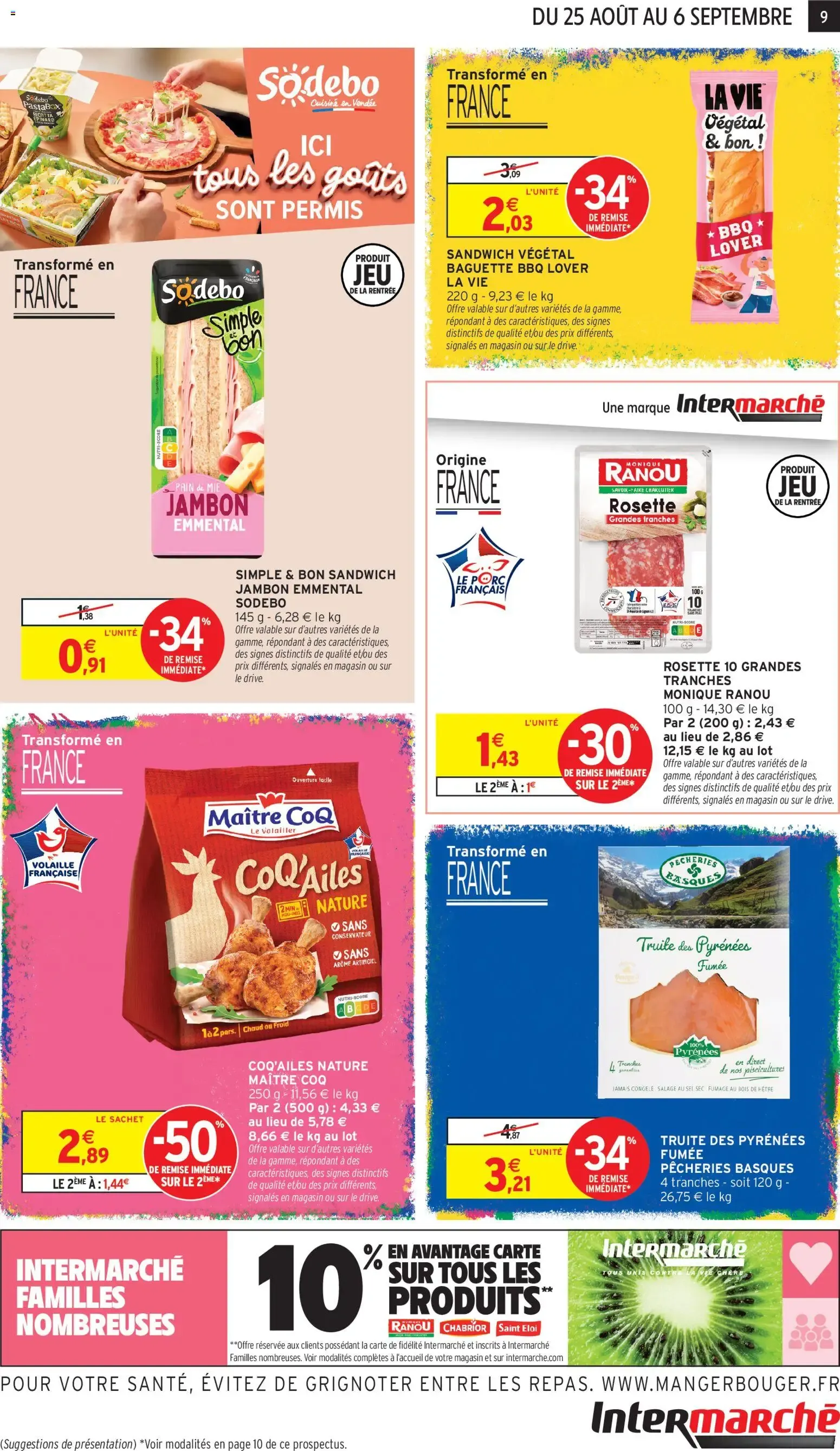 Intermarché - Découvrez nos offres spéciales rentrée à partir du 25/08/2026 - promo en ligne du 25 août au 6 septembre 2026 - Catalogue page 9