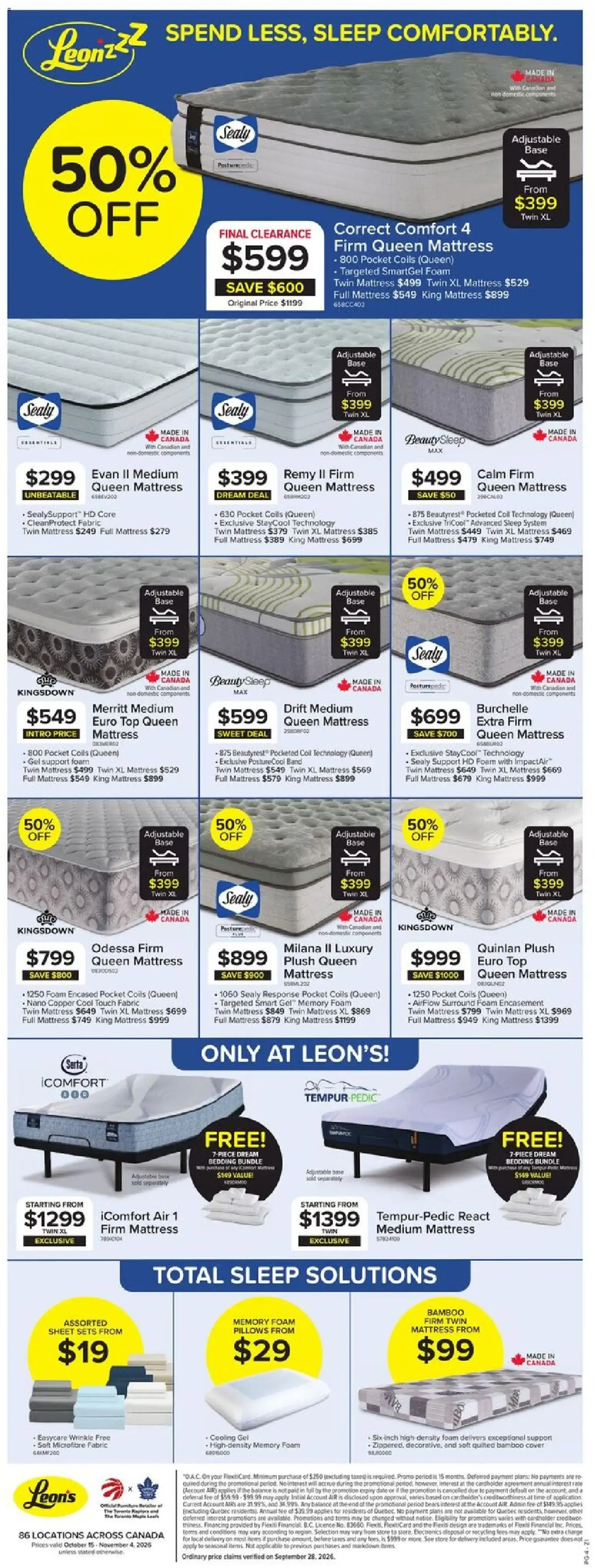 Leon's - 100 Super Sofa Sale & Appliance Deals from October 15 to November 4 2026 - flyer page 4